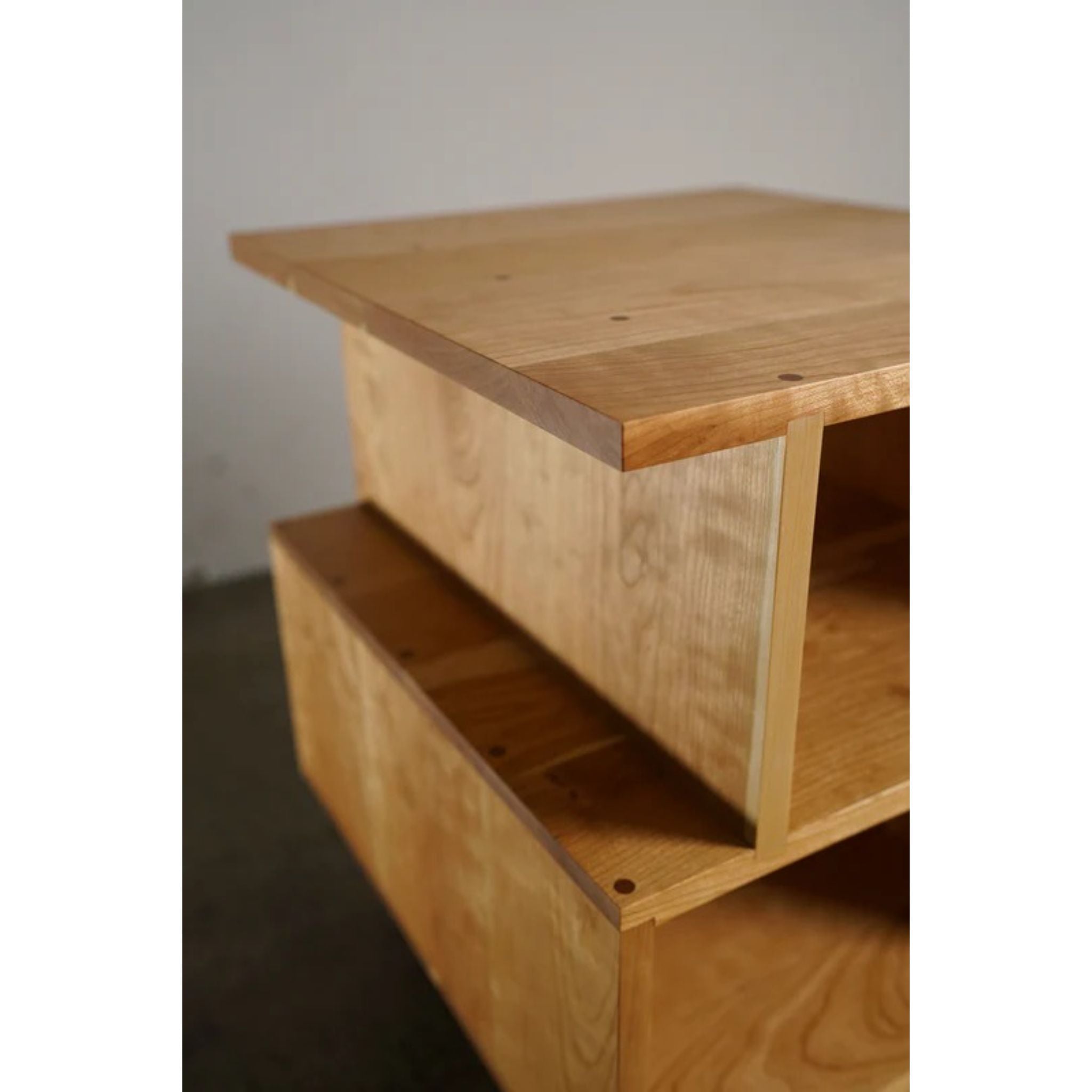 3-Tier Offstack End Table ET11 Top Left Corner View by Tomfoolery Wood Co