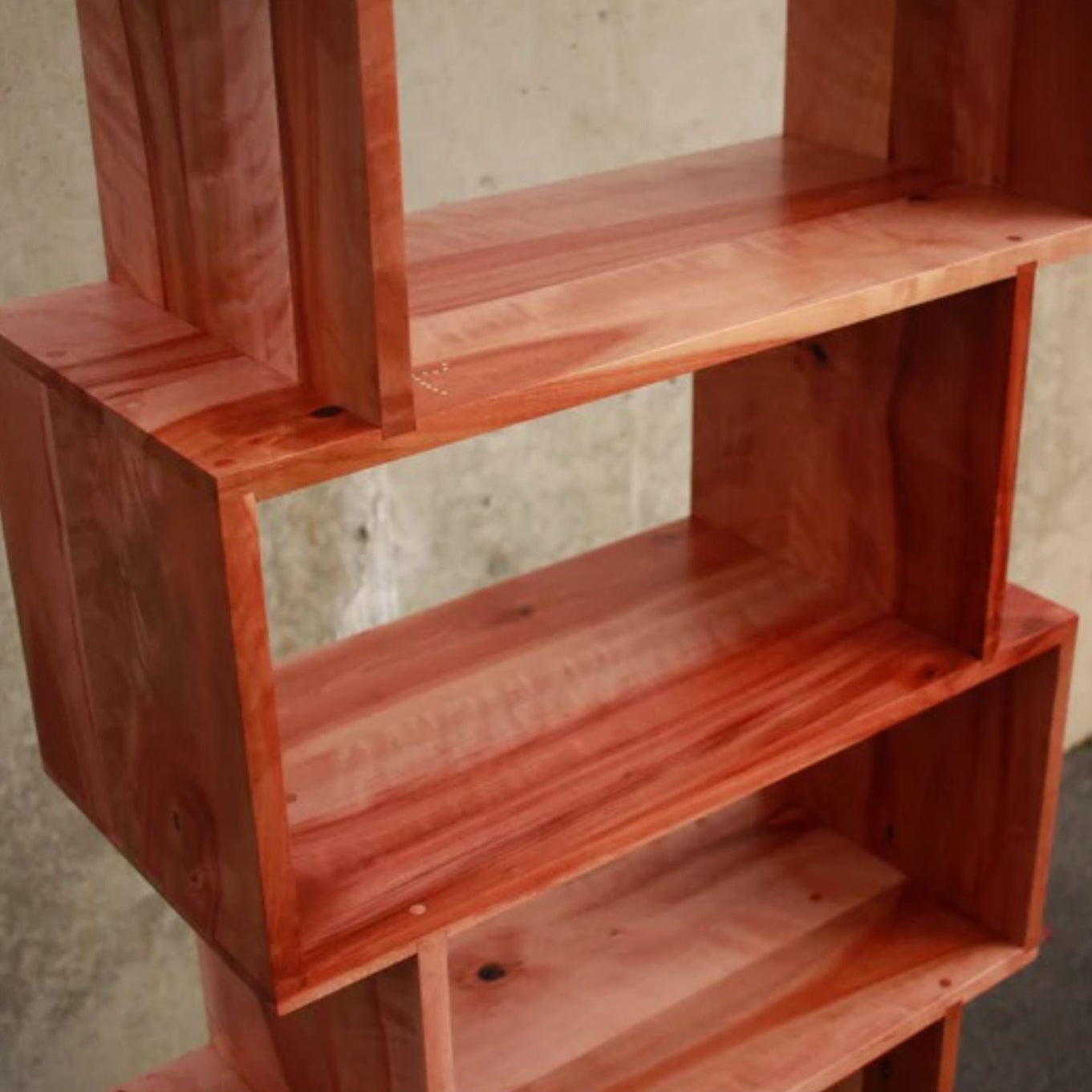 5 Tier Offstack Bookcase BC28 Shelf CloseUp View by Tomfoolery Wood Co