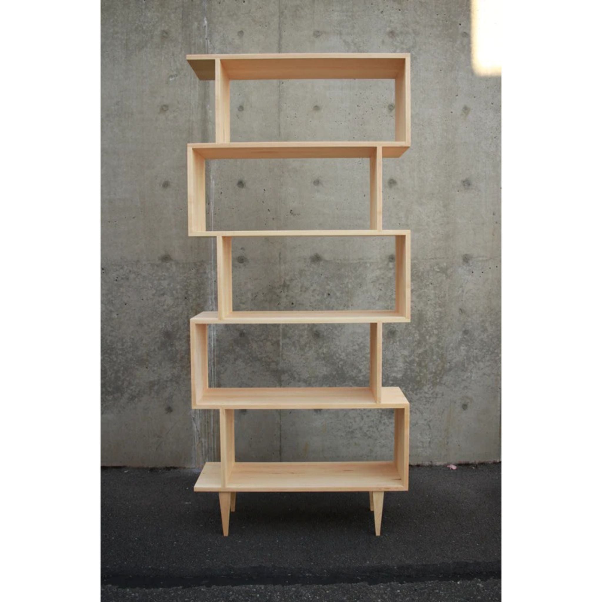 6 Tier Omni Offstack Bookcase BC31 Front View by Tomfoolery Wood Co