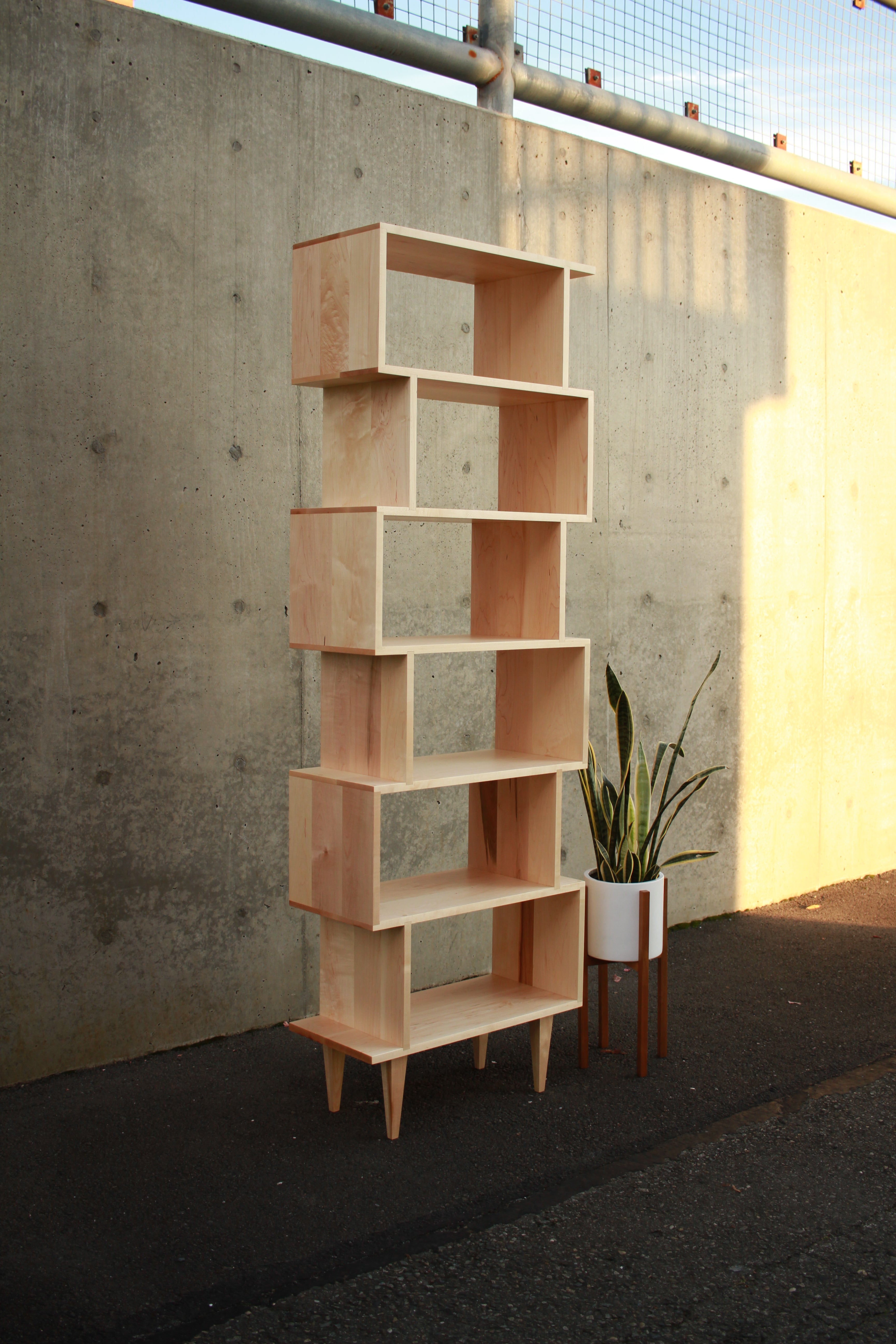 7-Tier Offstack Bookcase BC27 Full View by Tomfoolery Wood Co