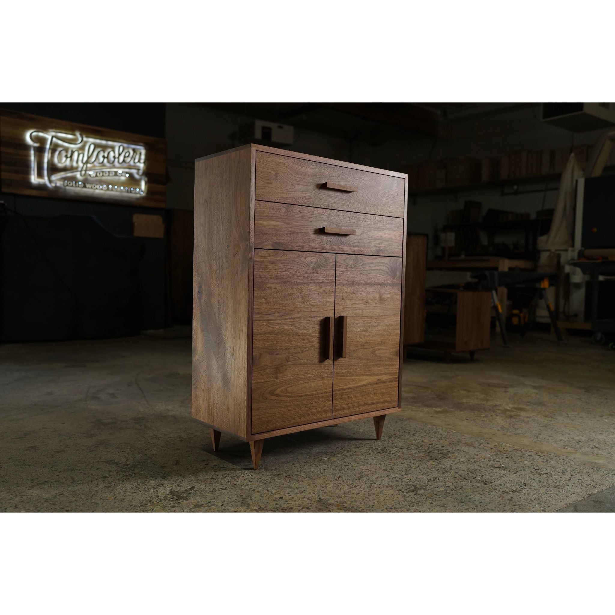Alden Cabinet 2 Drawers CB02 Full View by Tomfoolery Wood Co
