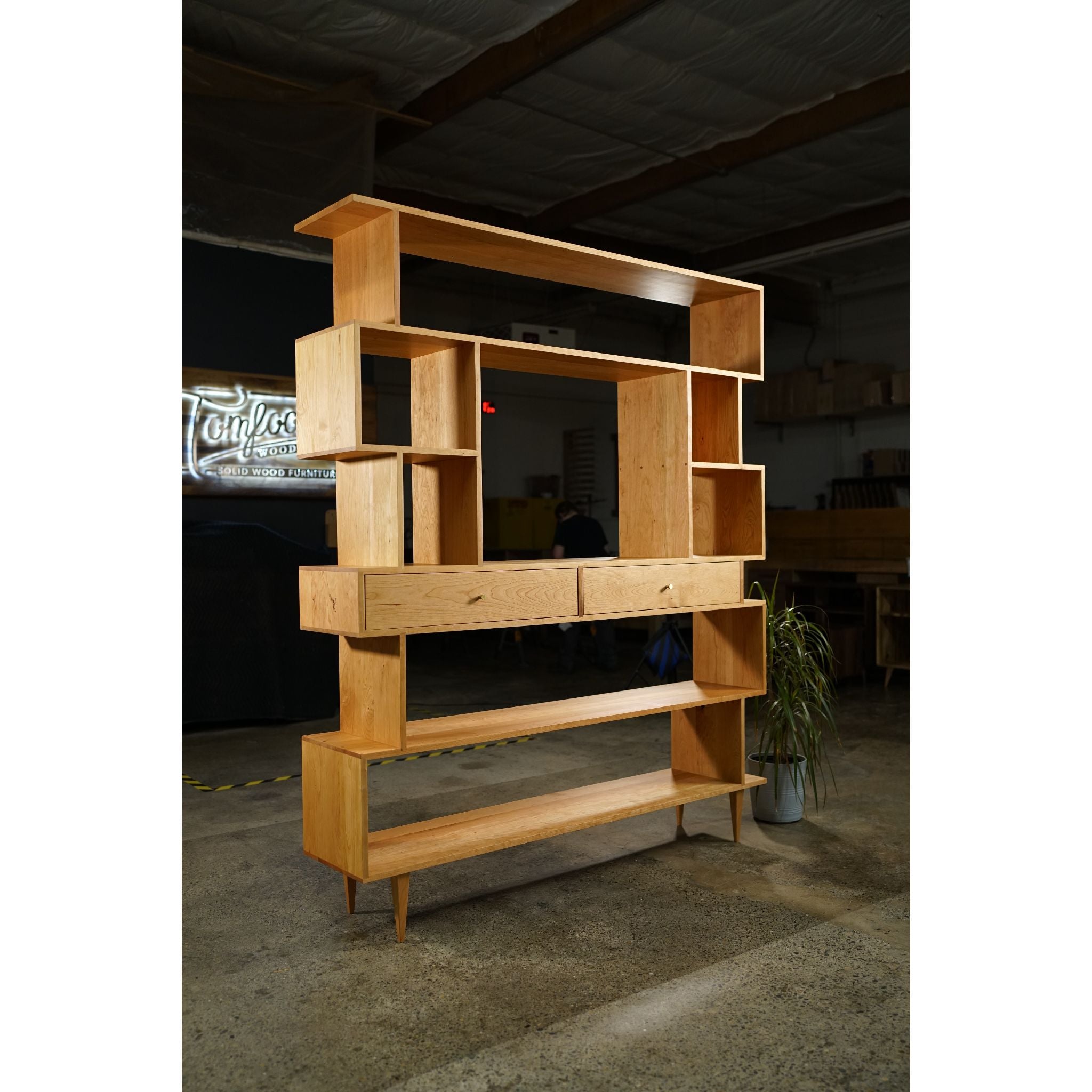Arden Offstack Bookcase BC01 Front View by Tomfoolery Wood Co