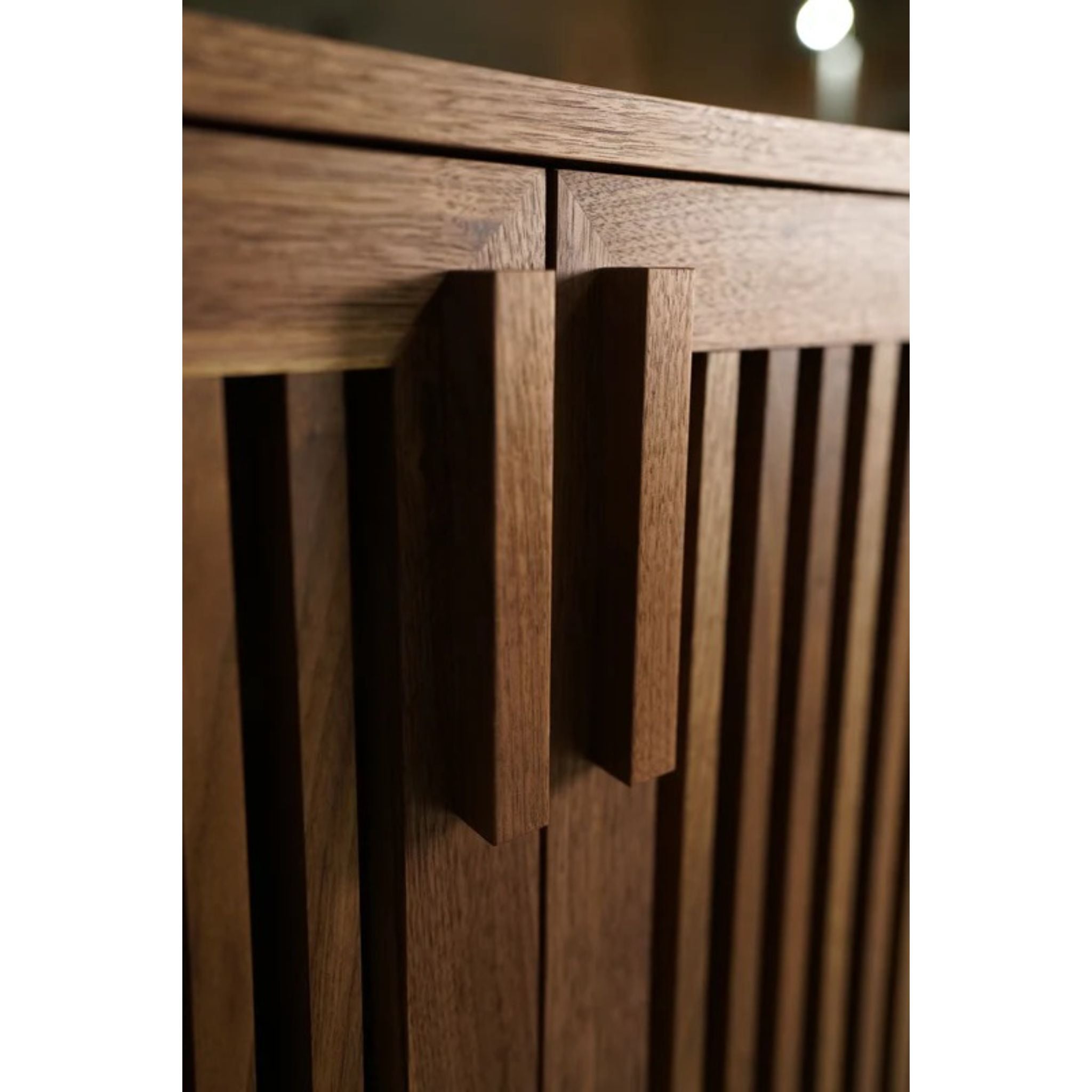 Armocido Buffet 3 Drawers CN24 Handle Closeup View by Tomfoolery Wood Co