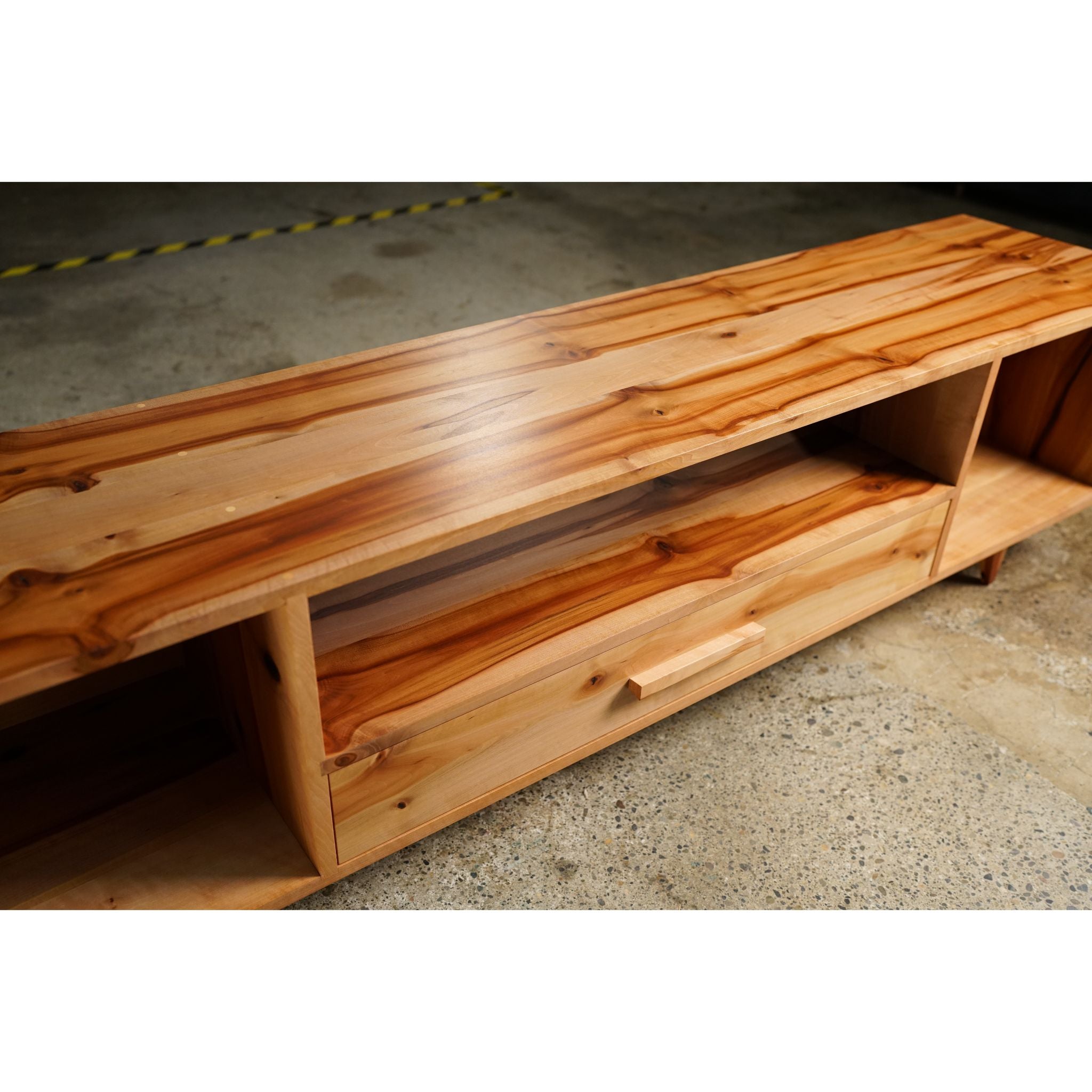 Bakewell Vinyl Console CN16 Top Full View by Tomfoolery Wood Co