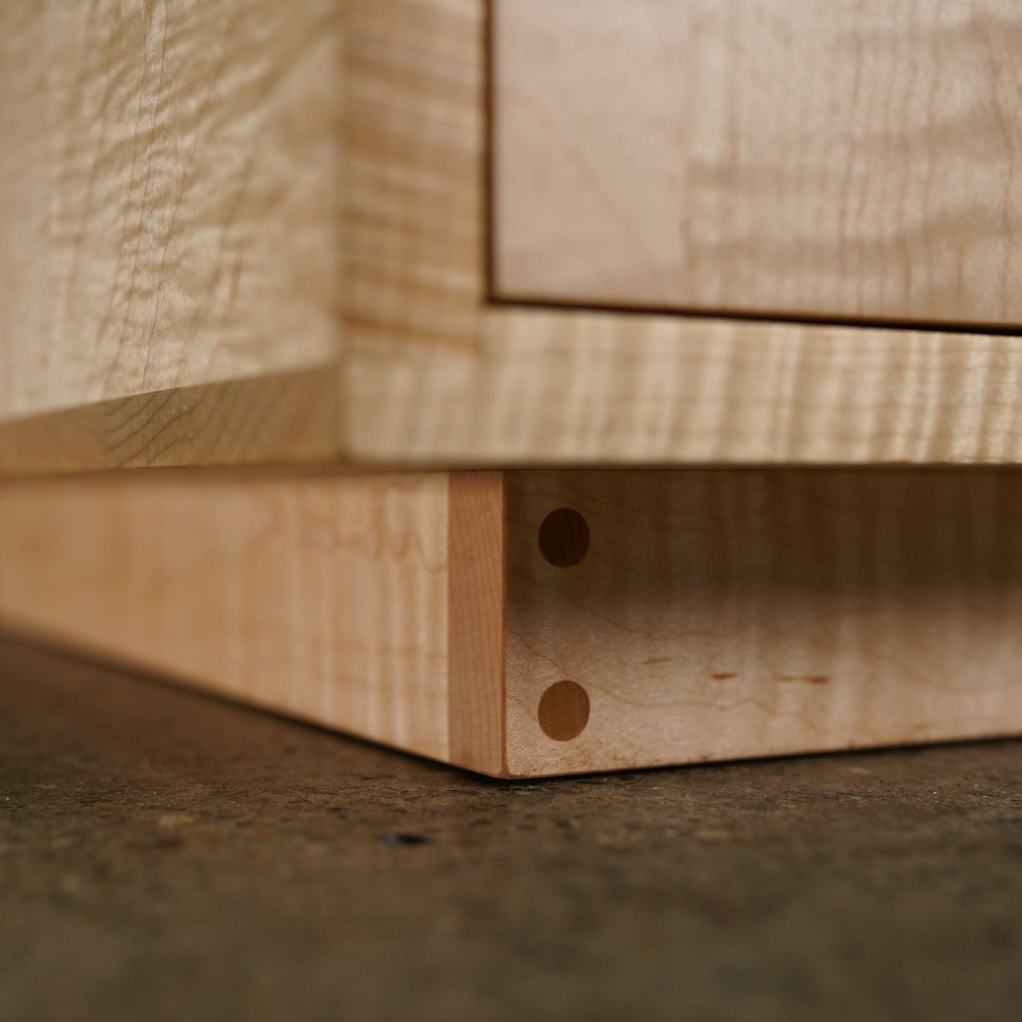 Bell Console 96W CN07 Left Half Lower Corner View by Tomfoolery Wood Co