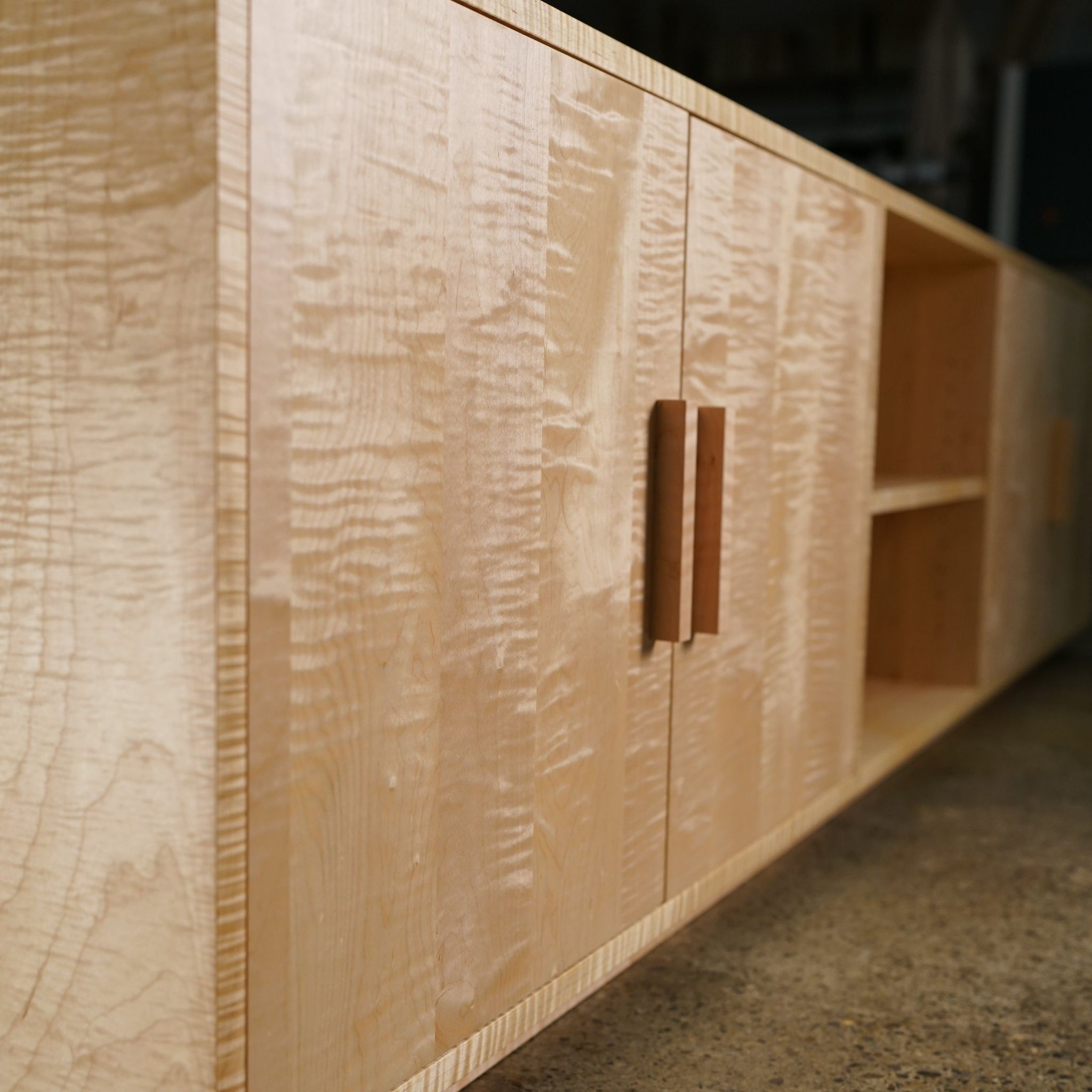 Bell Console 96W CN07 Left half Closeup by Tomfoolery Wood Co