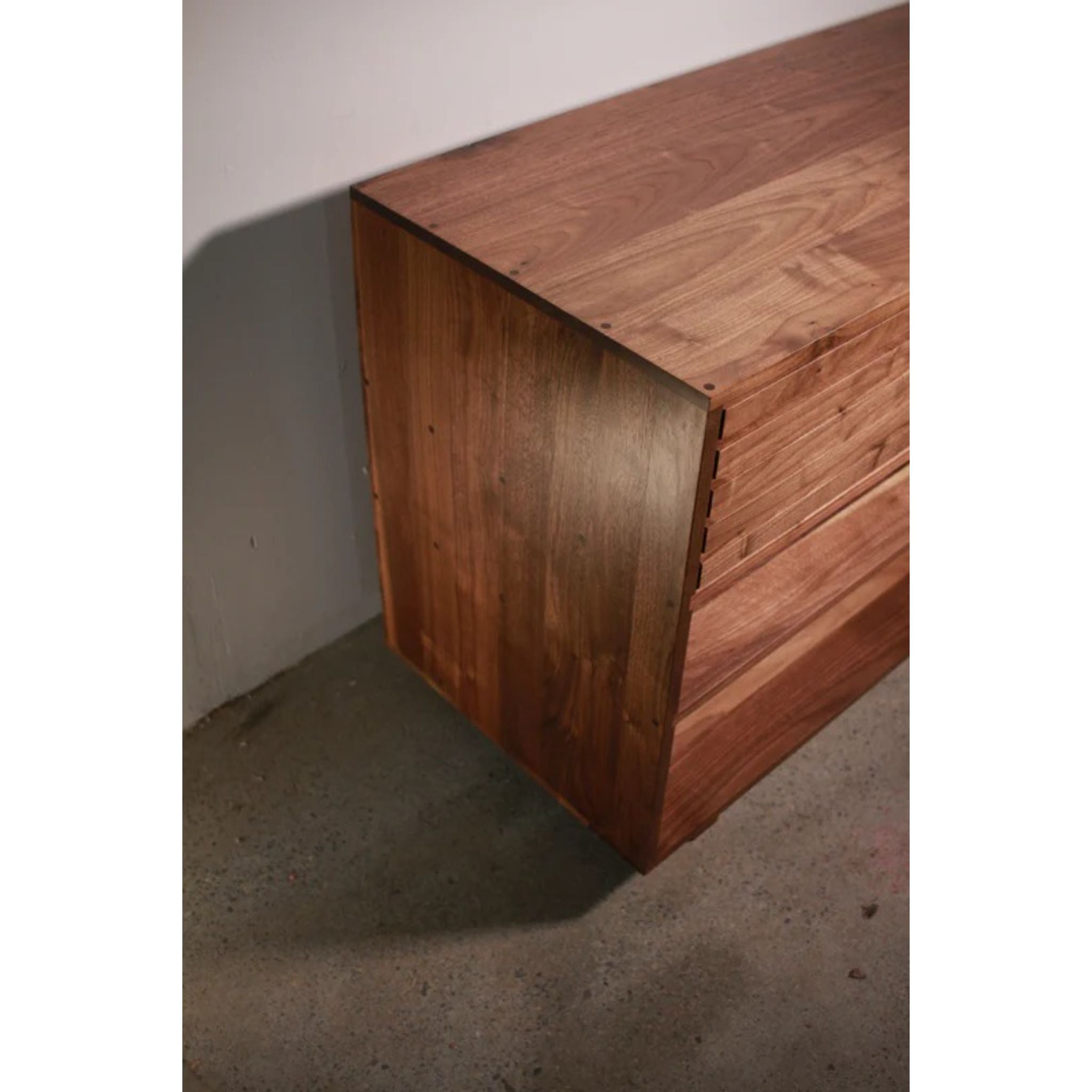 Bork Storage Console CN41 Top Left Corner View by Tomfoolery Wood Co