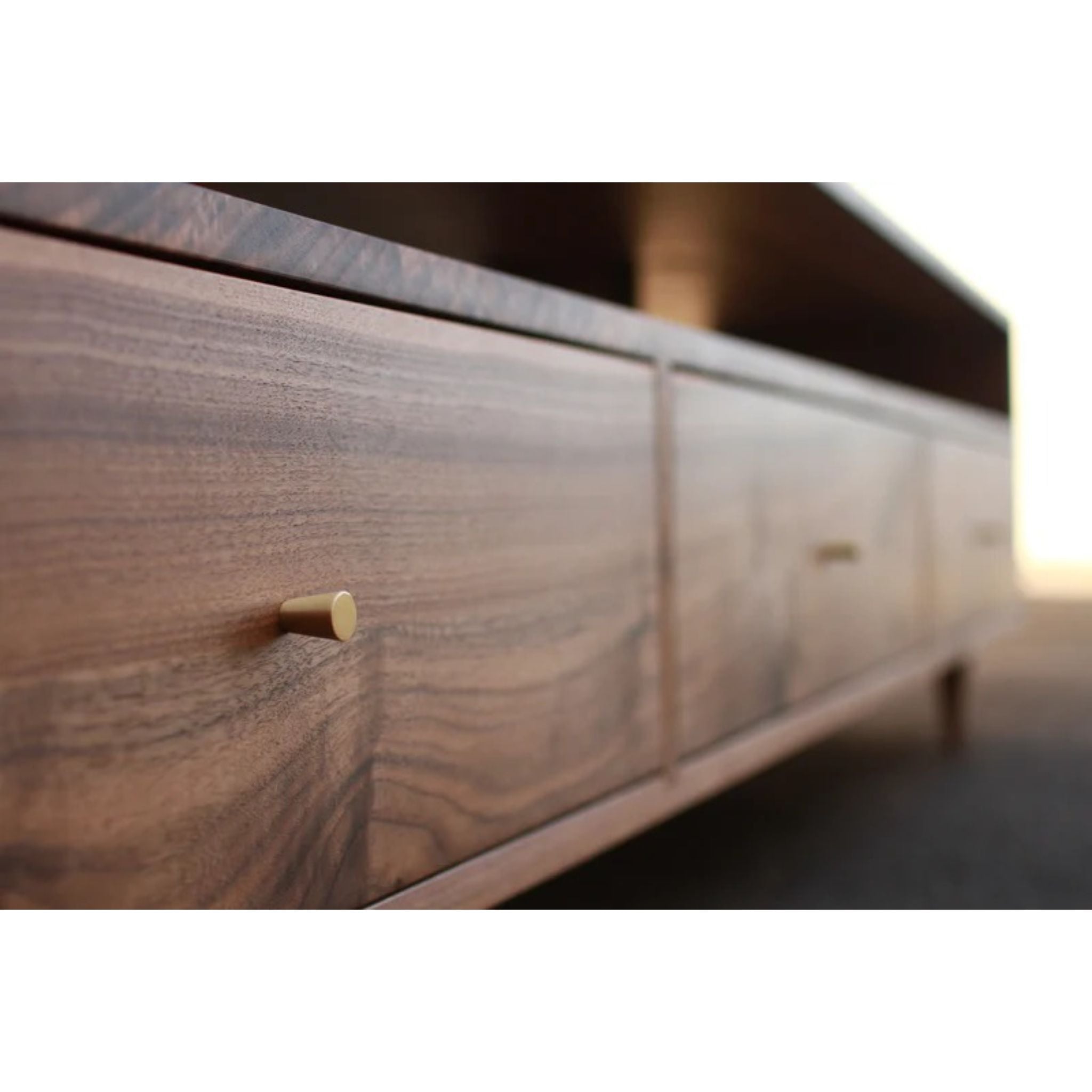 Brooklyn Console CN56 Drawer Handle Closeup View by Tomfoolery Wood Co