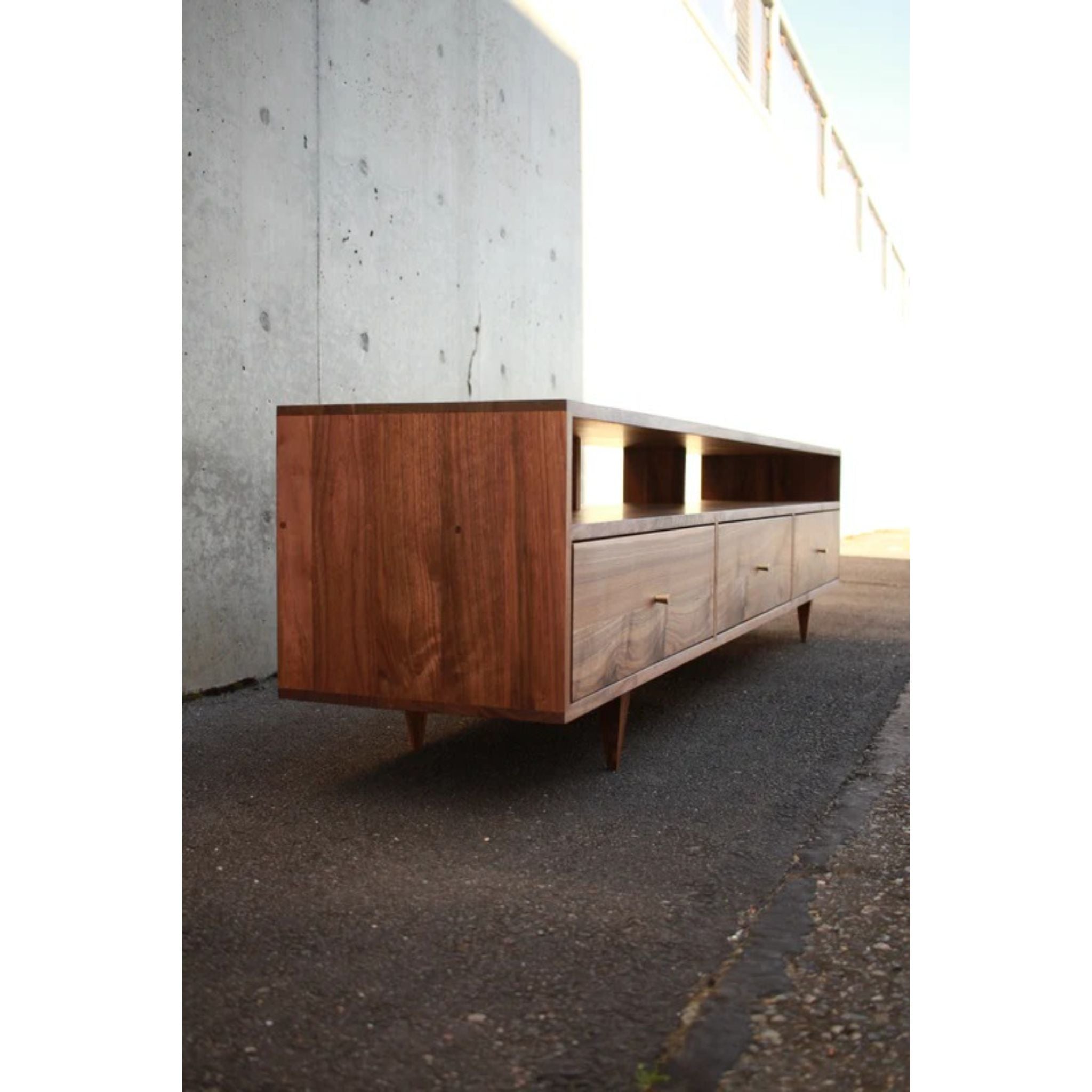 Brooklyn Console CN56 Left View by Tomfoolery Wood Co