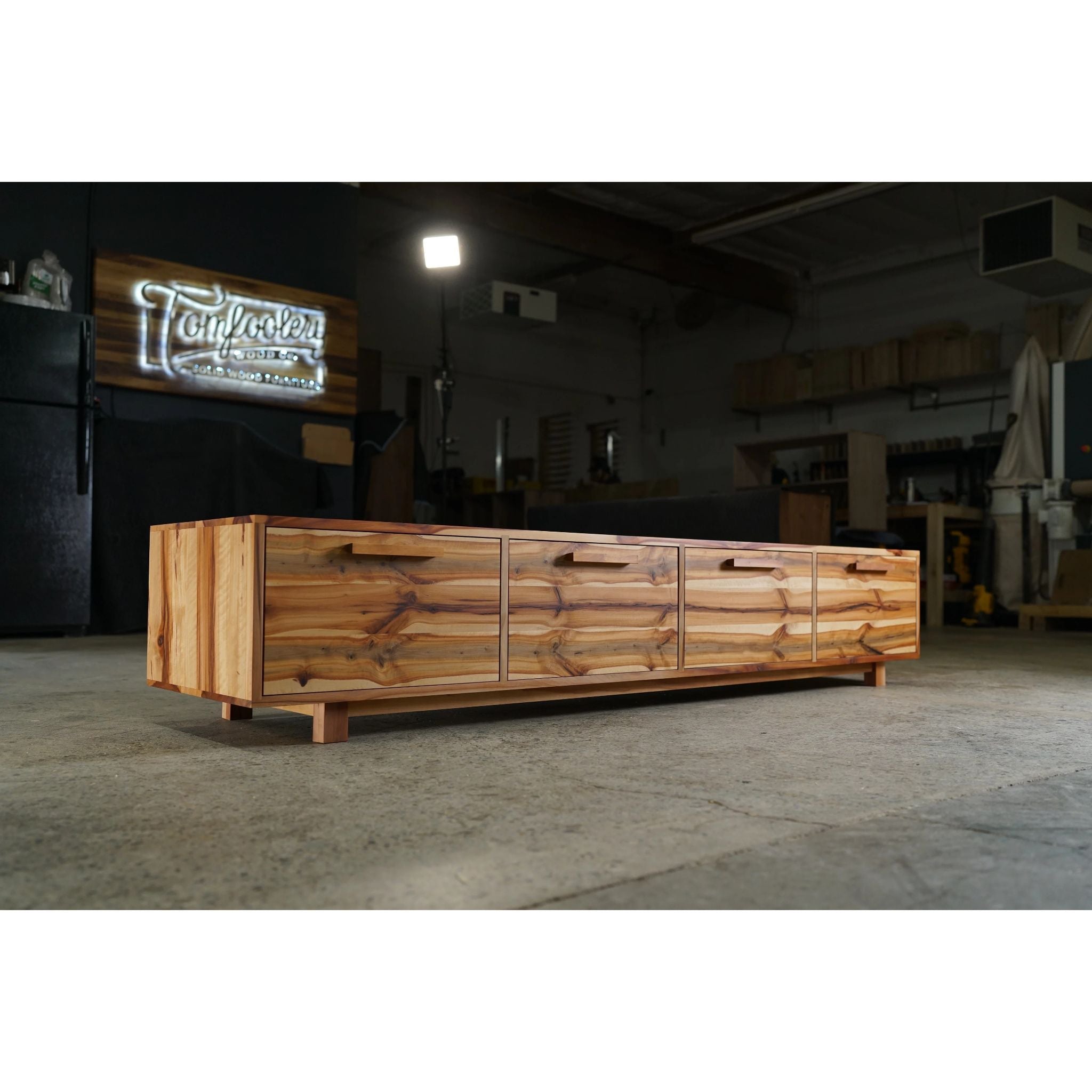 Clarkson Drawer Bench 86 W BN06 Full View by Tomfoolery Wood Co