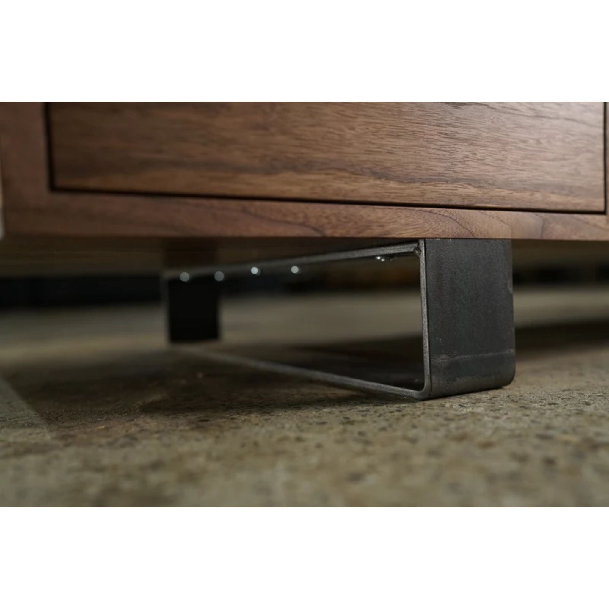 Collins Media Console CN66 Bottom Closeup View by Tomfoolery Wood Co