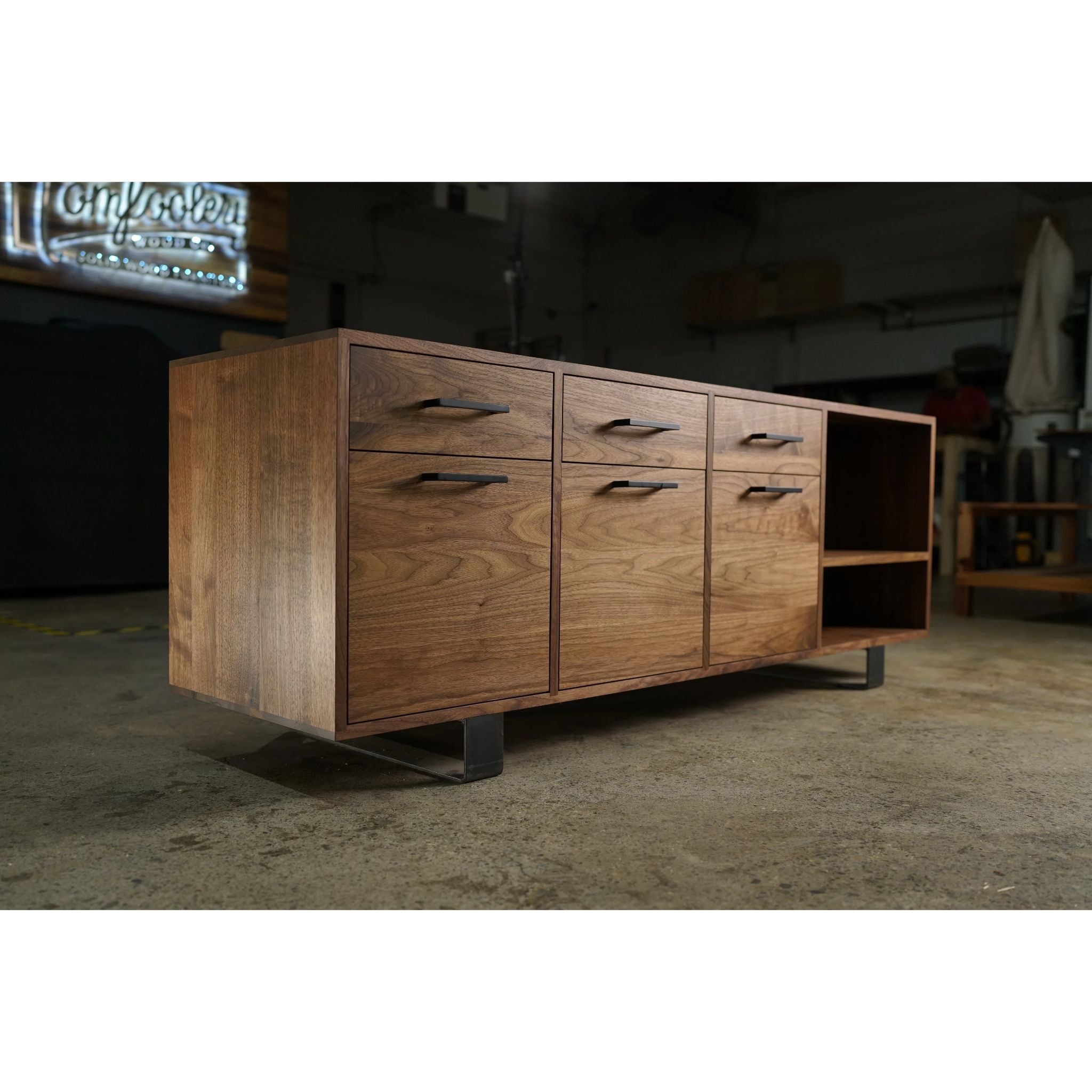 Collins Media Console CN66 Full View by Tomfoolery Wood Co