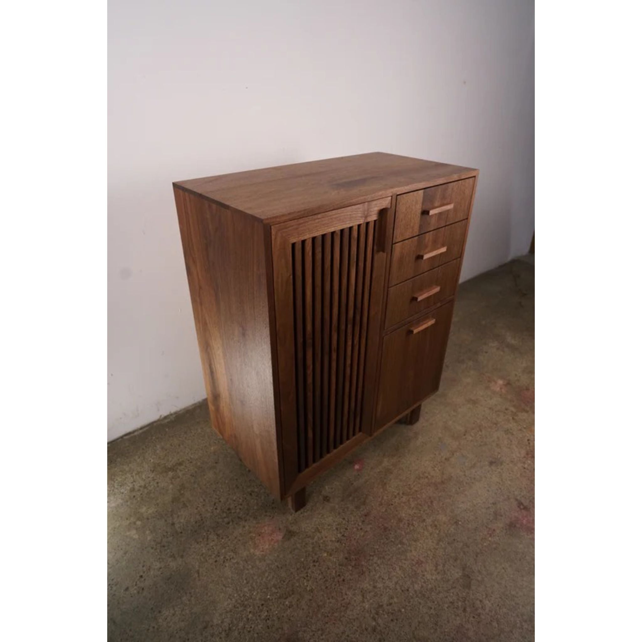 Connolly Bar Cabinet ALT1 BR12 Top Side View by Tomfoolery Wood Co