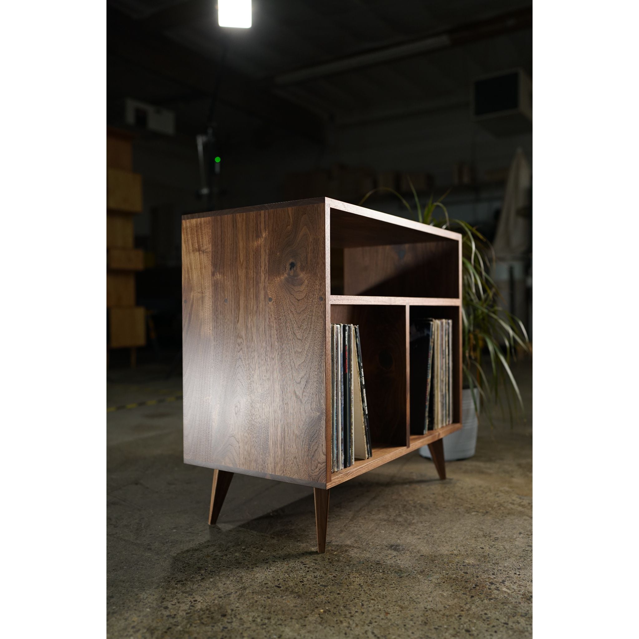Corio Vinyl Console CN01 Left side View 2 by Tomfoolery Wood Co