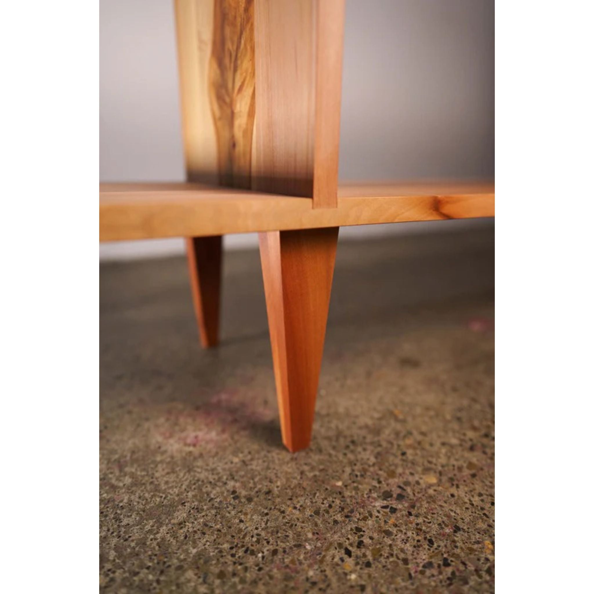 Corner Offstack Bookcase BC33 Bottom View by Tomfoolery Wood Co