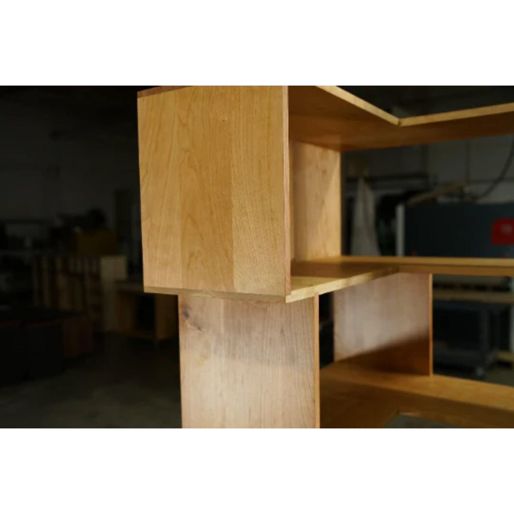 Corner Offstack Bookcase Balanced BC10 Top Left Corner View by Tomfoolery Wood Co