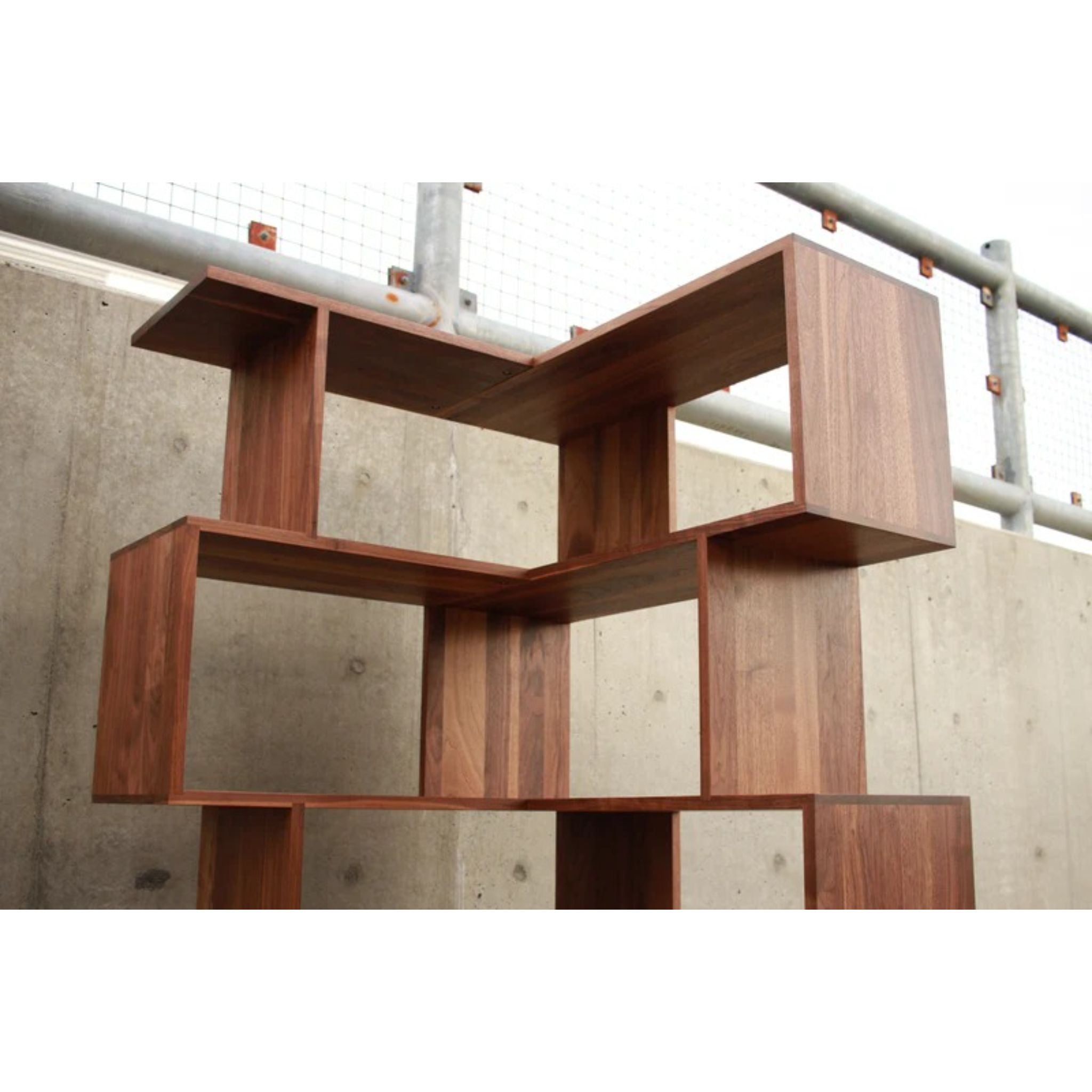 Corner Offstack Bookcase Balanced BC10 Top View by Tomfoolery Wood Co