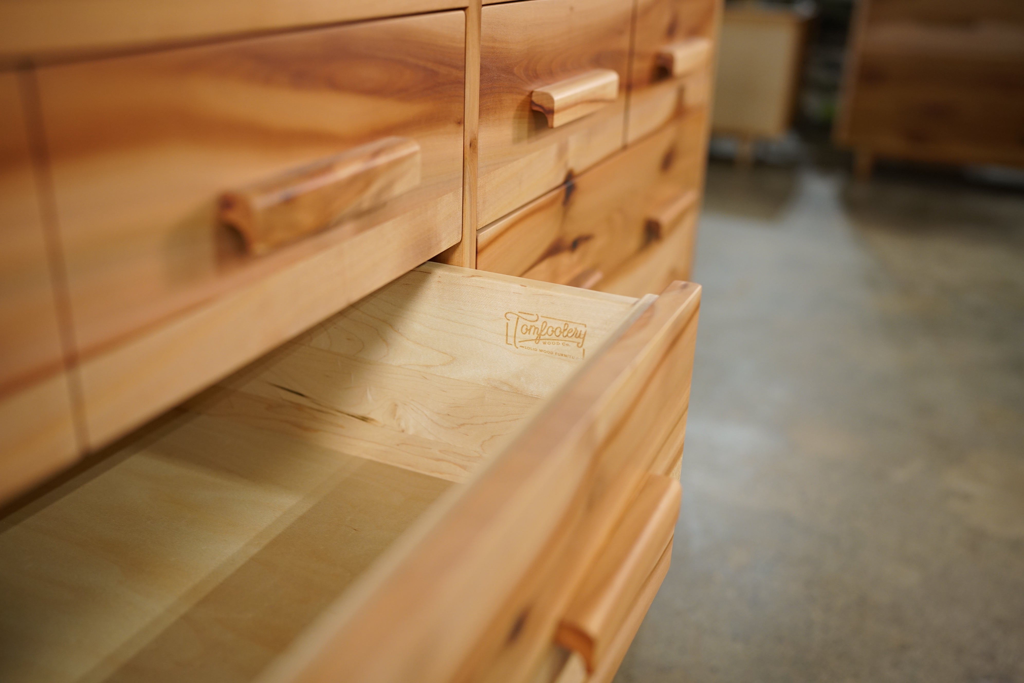 Lowboy Madrone Dresser -11 Drawer