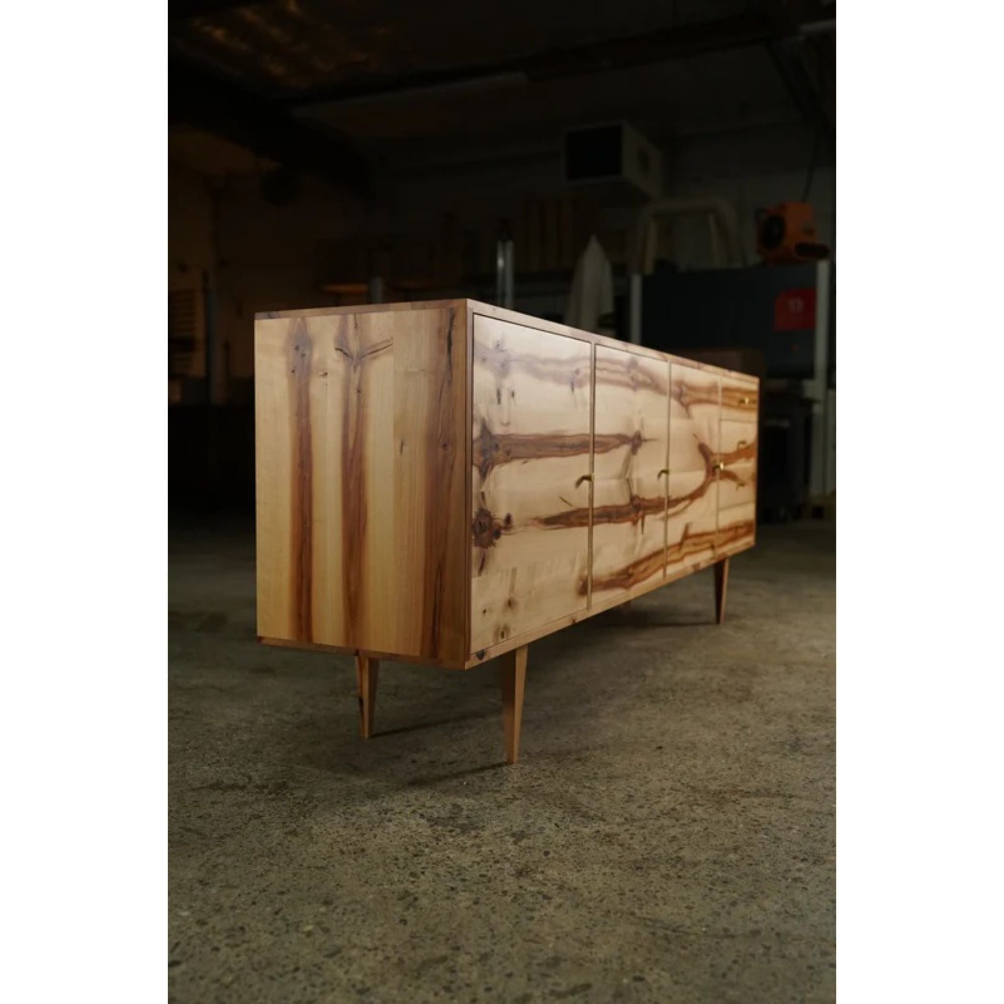 Danish Modern Console CN34 Left Side View by Tomfoolery Wood Co