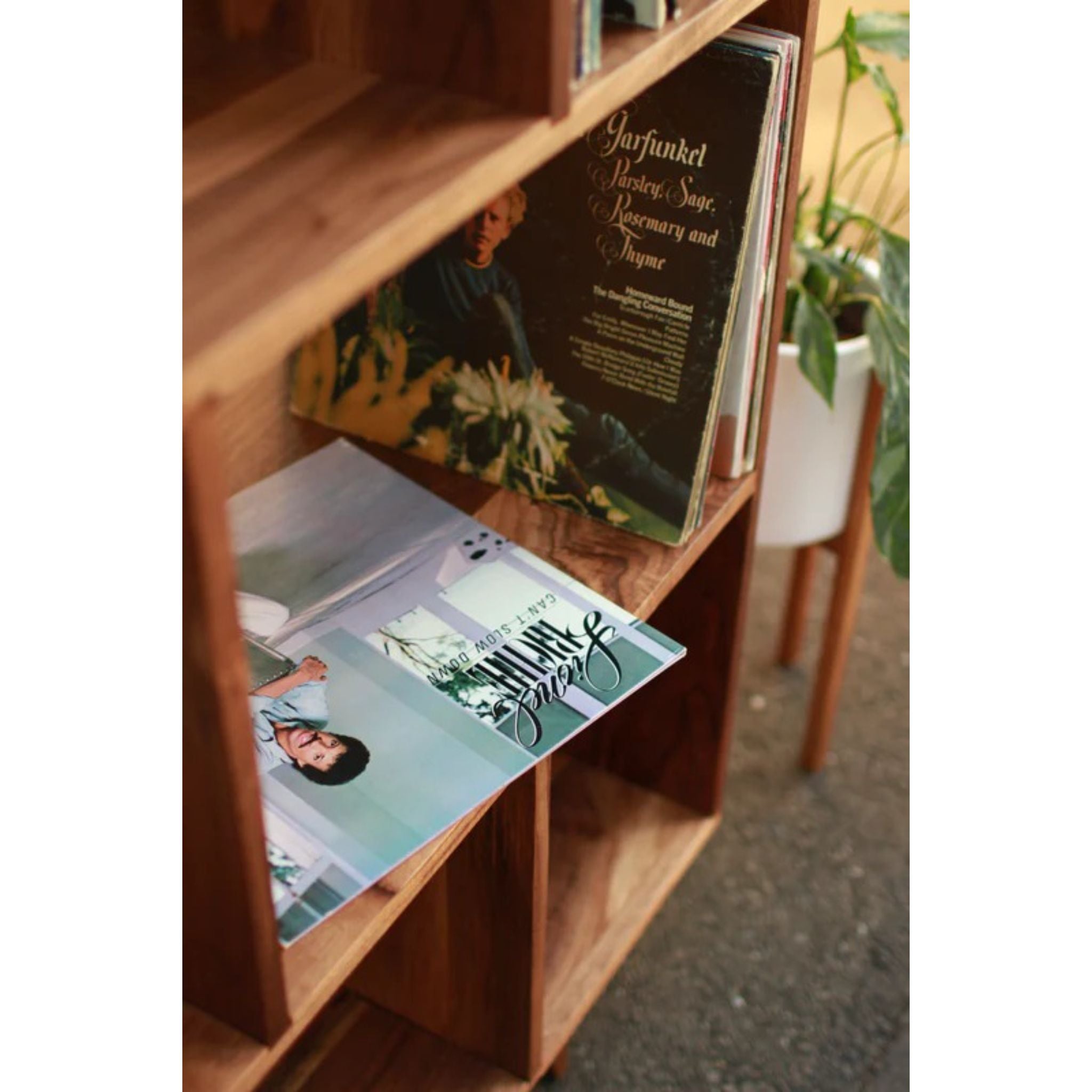 DeBoer Vinyl Console CN95 Closeup View by Tomfoolery Wood Co