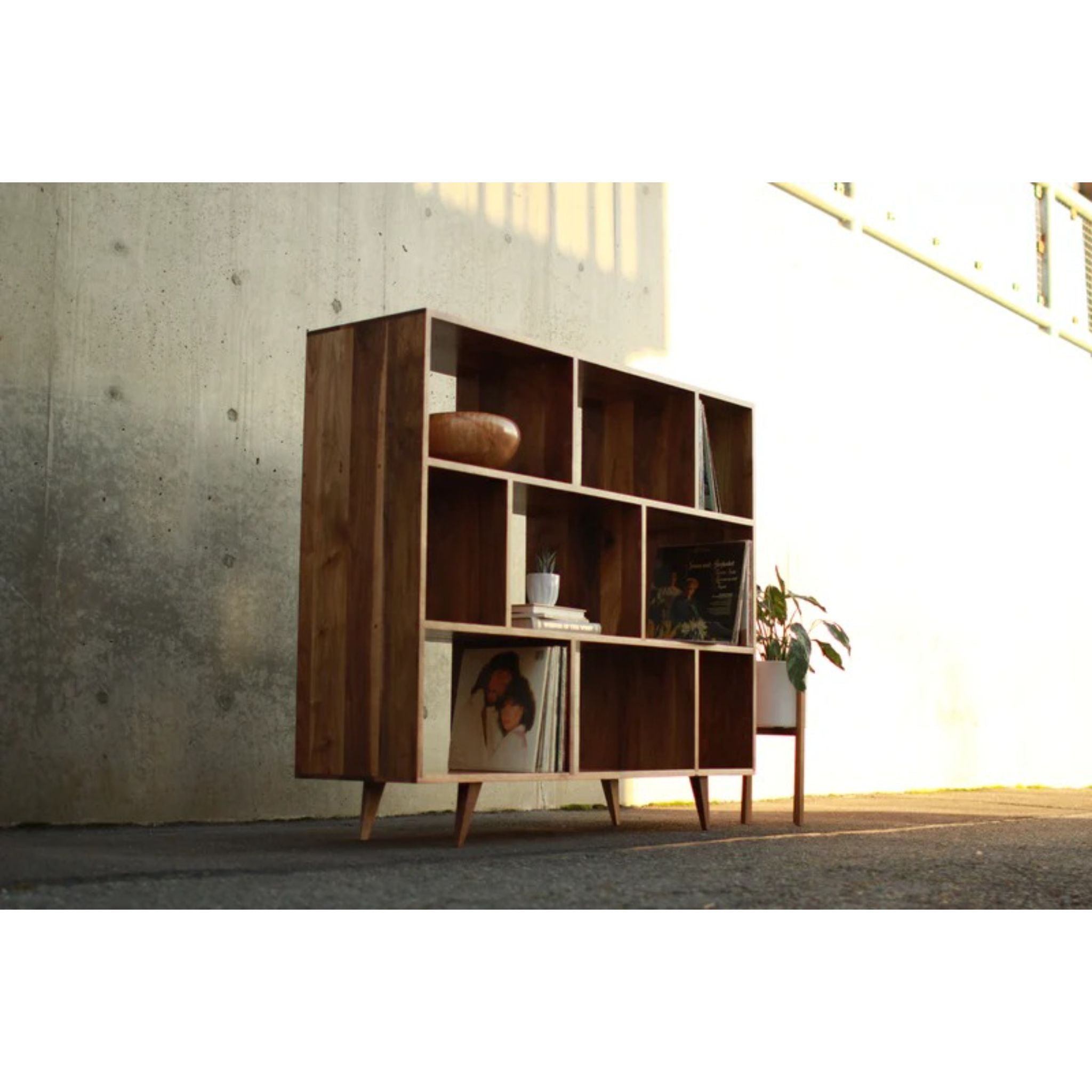 DeBoer Vinyl Console CN95 Side Outdoor View by Tomfoolery Wood Co