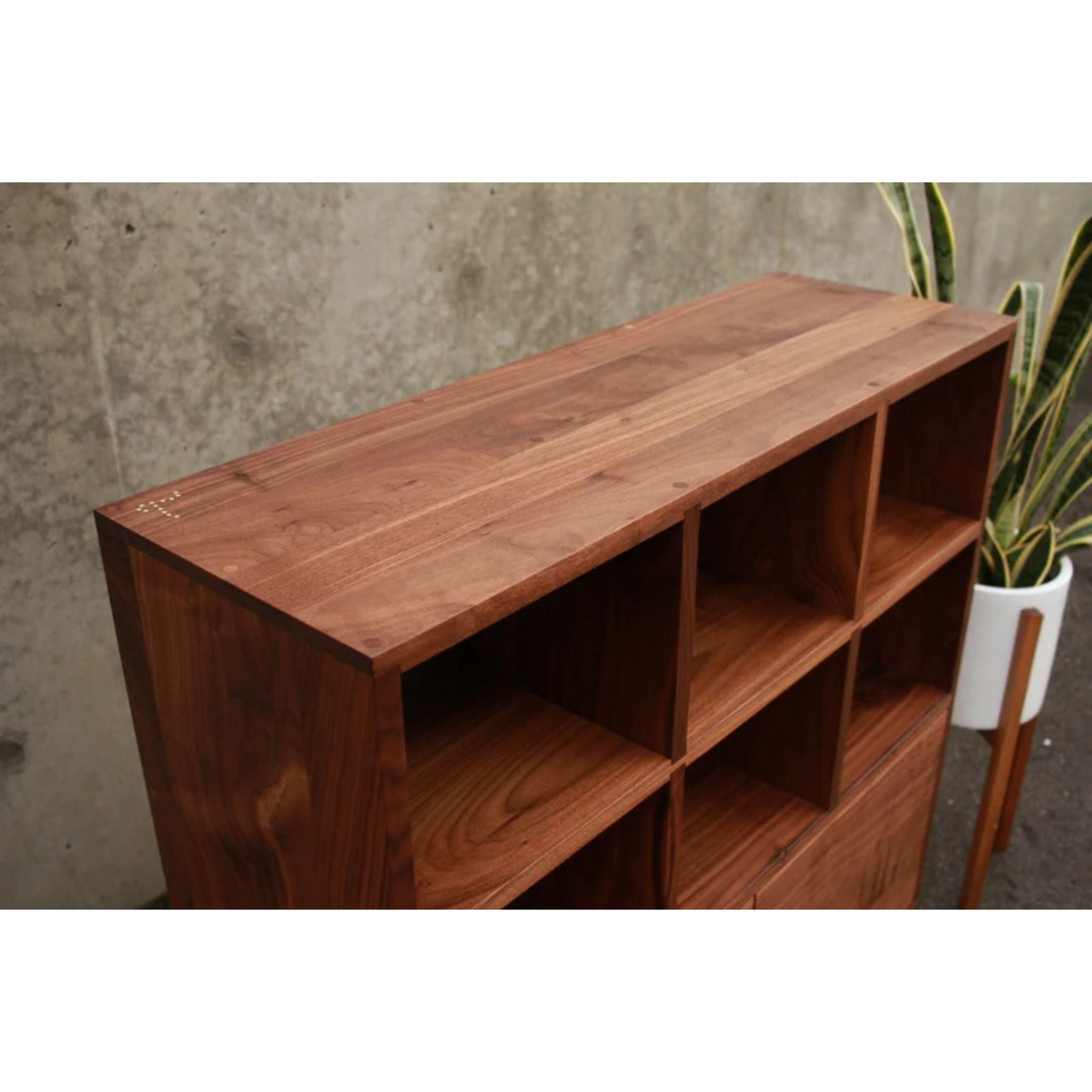 Display Cabinet CB05 Top Side View by Tomfoolery Wood Co