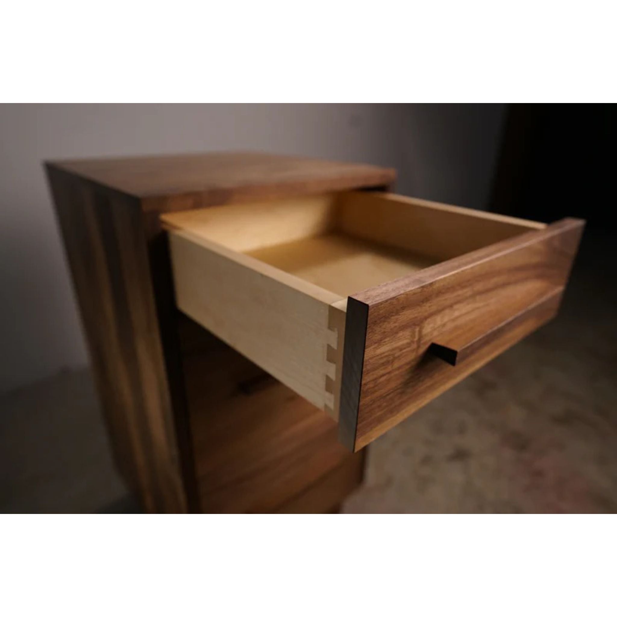 Drawer Tower 3 Drawers Opened Drawer Closeup View by Tomfoolery Wood Co