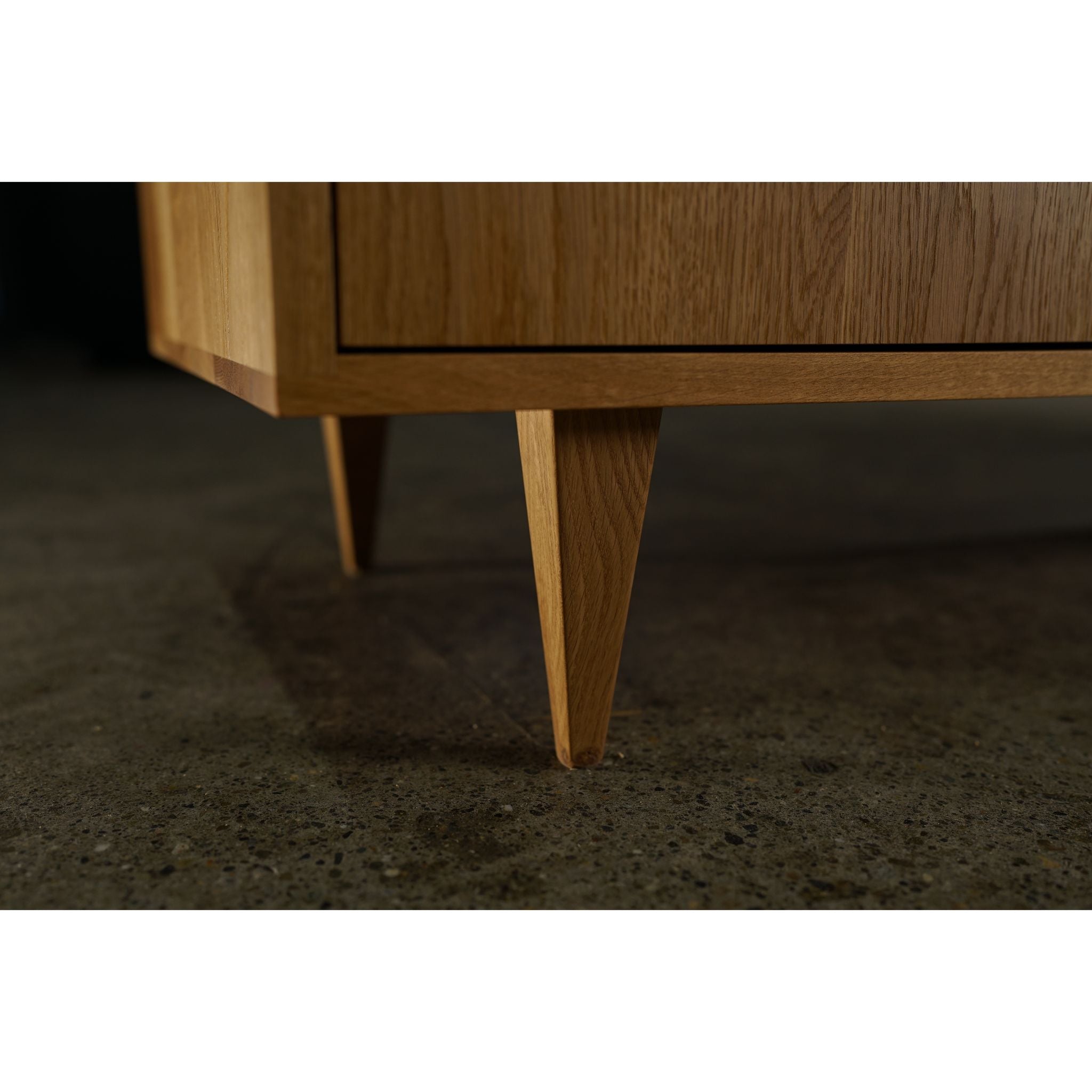 Elwell Buffet 3 Drawer CN14 Drawer Bottom View by Tomfoolery Wood Co