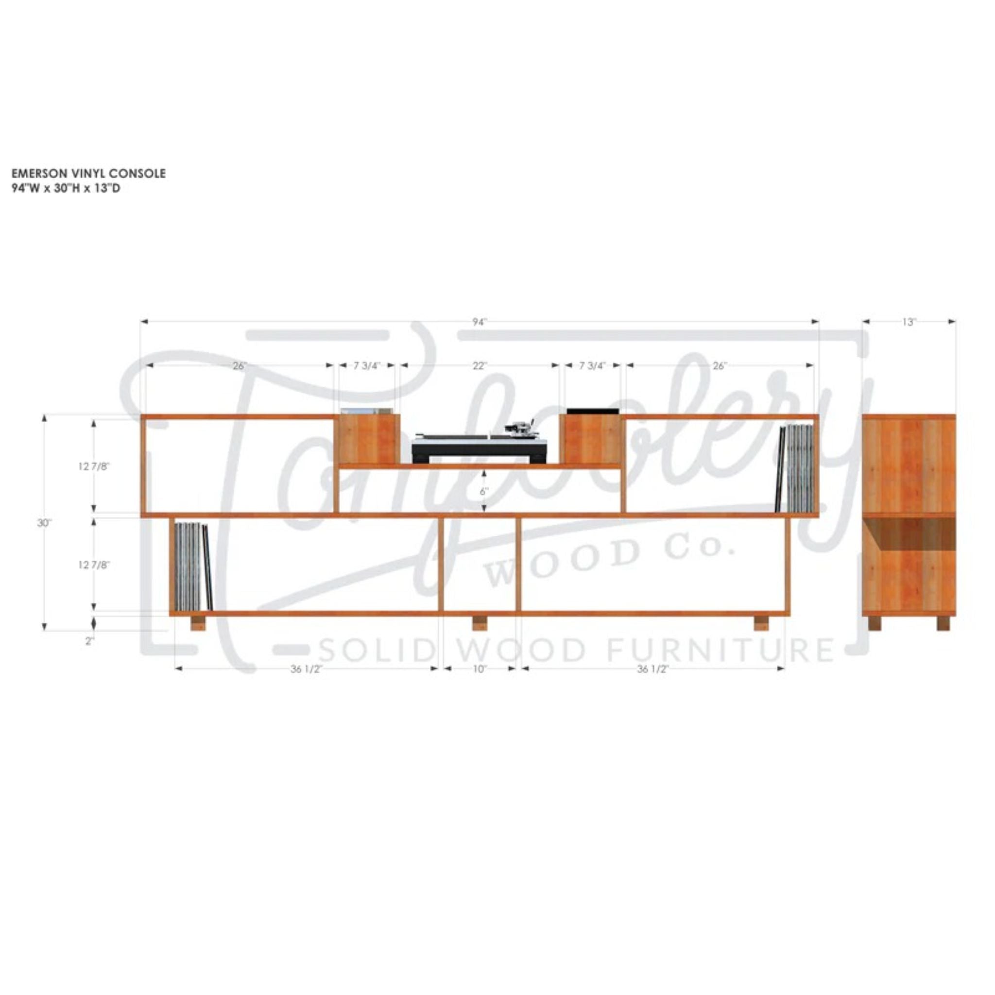 Emerson Vinyl Console CN81 Dimensions by Tomfoolery Wood Co