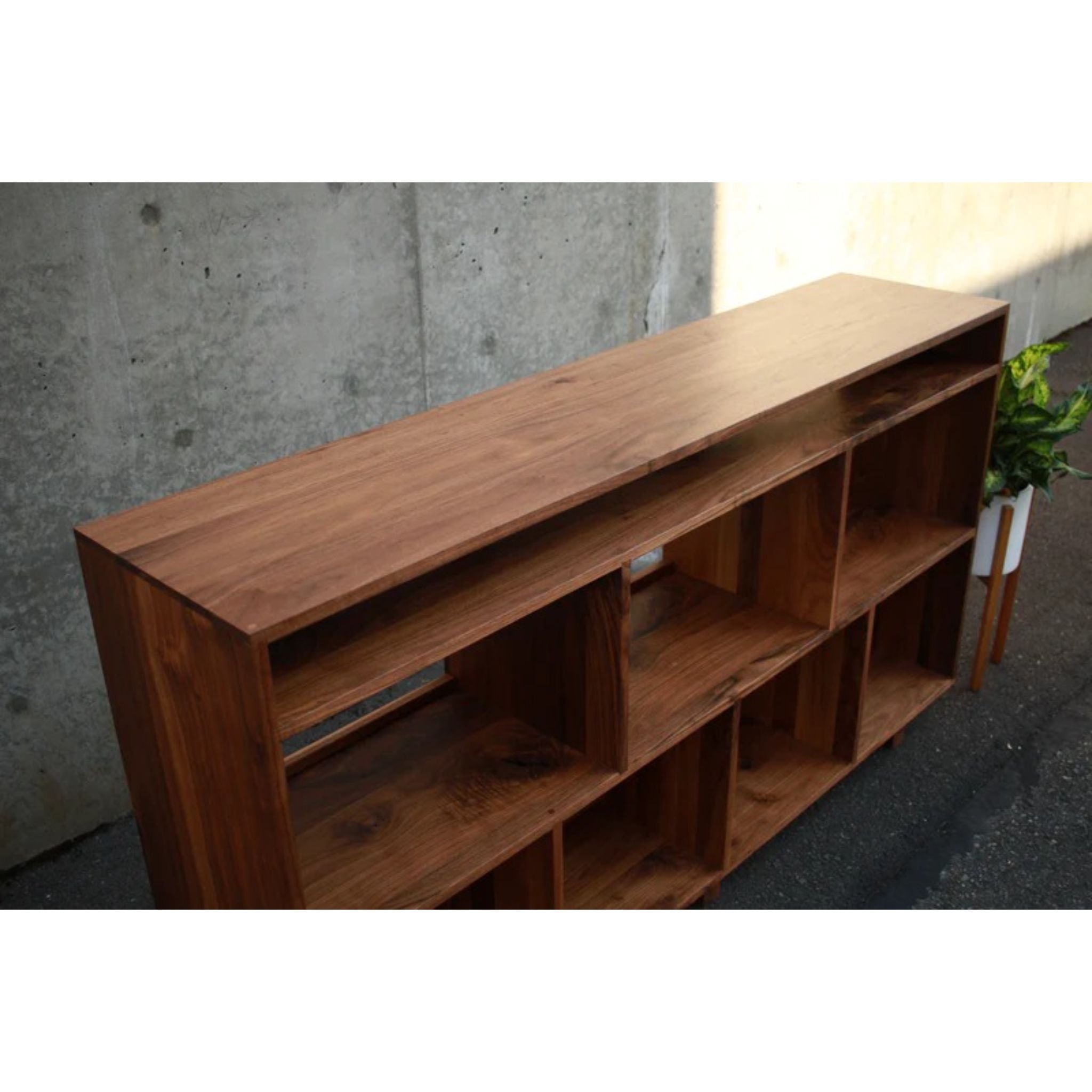 Fields Vinyl Console CN87 Full Top Side View by Tomfoolery Wood Co