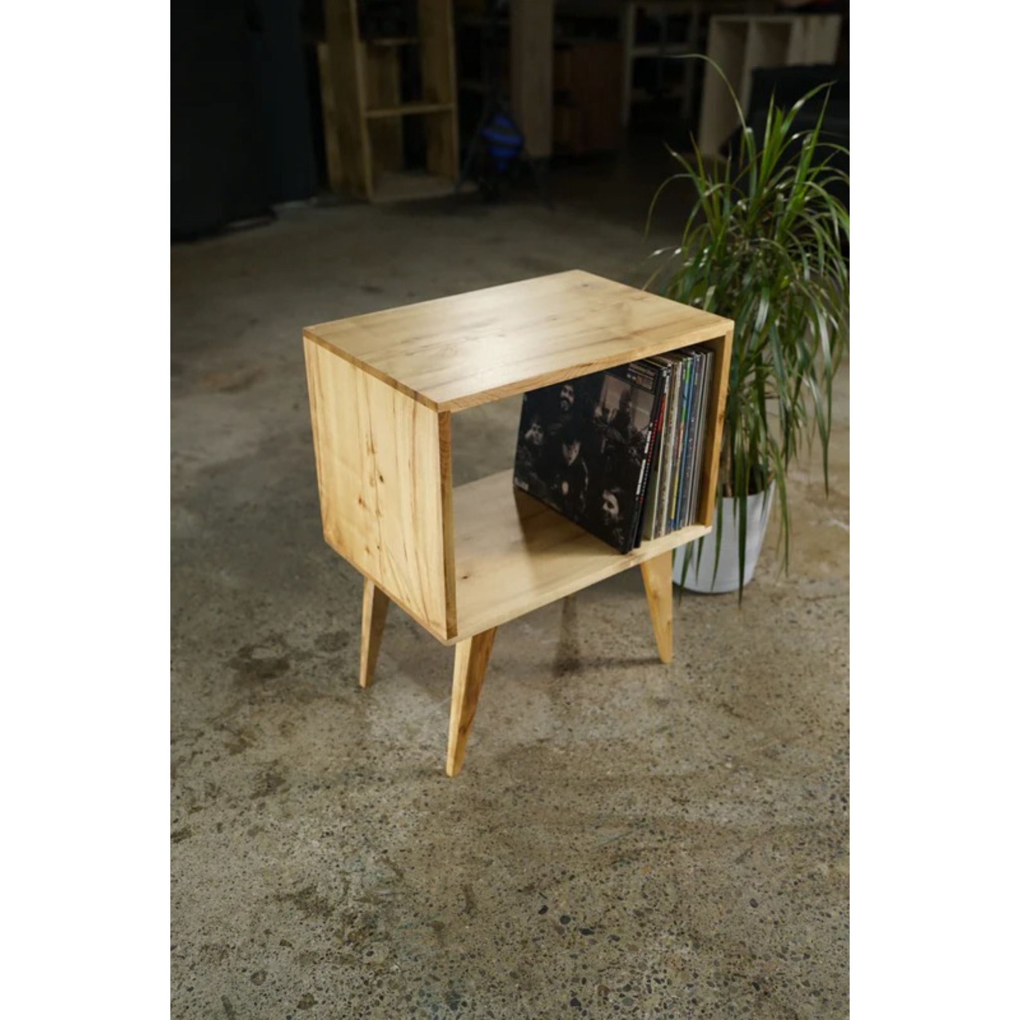 Filipe Vinyl Cubby 22 W CN80 Full Front View by Tomfoolery Wood Co