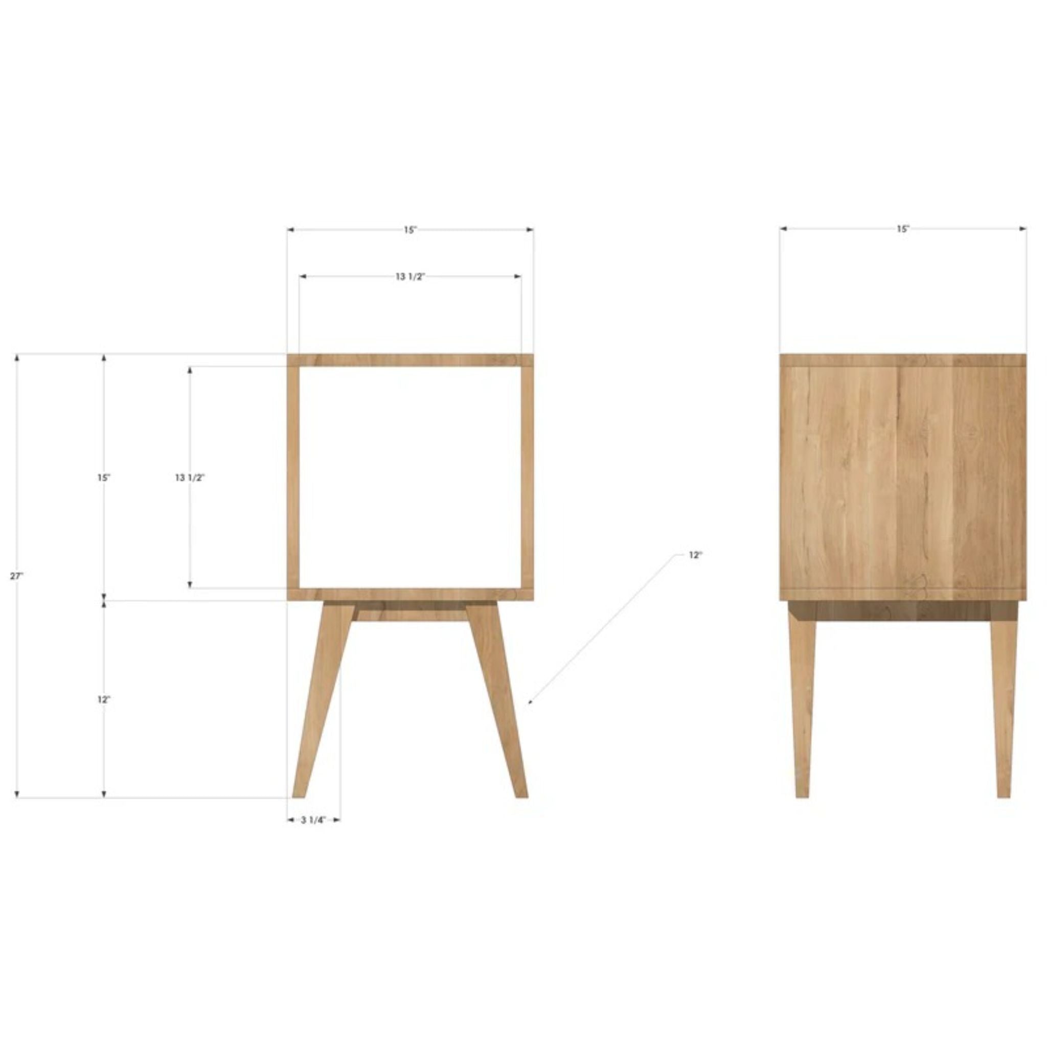 Filipe Vinyl Cubby CN104 Dimensions by Tomfoolery Wood Co