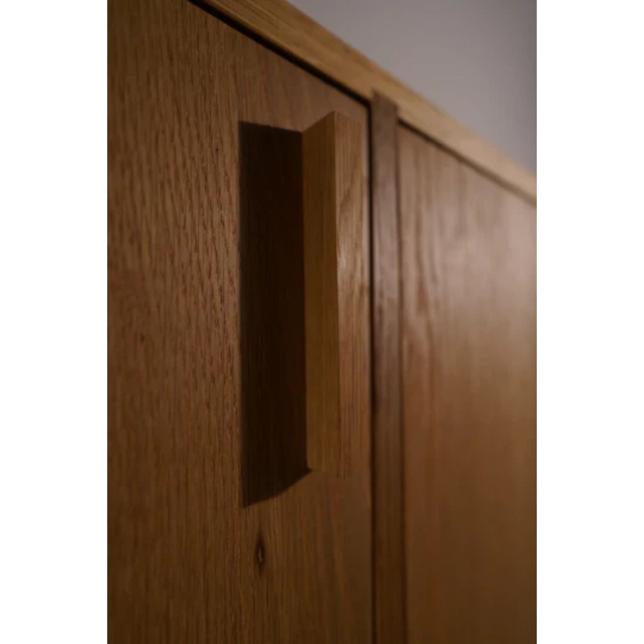 Frascone Ewell Buffet CN59 Handle Closeup View by Tomfoolery Wood Co