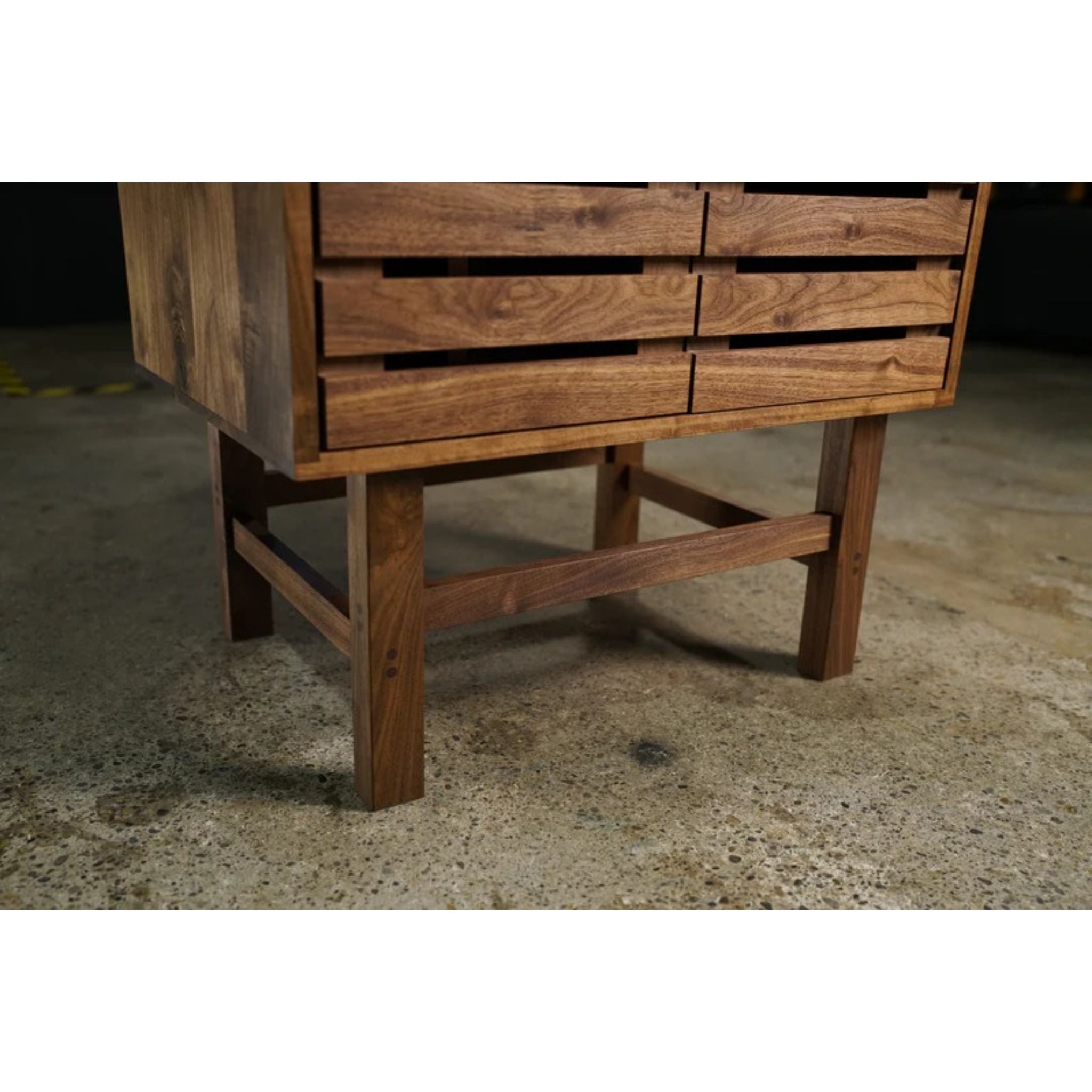 Fulton Floor Cabinet CB03 Bottom View by Tomfoolery Wood Co