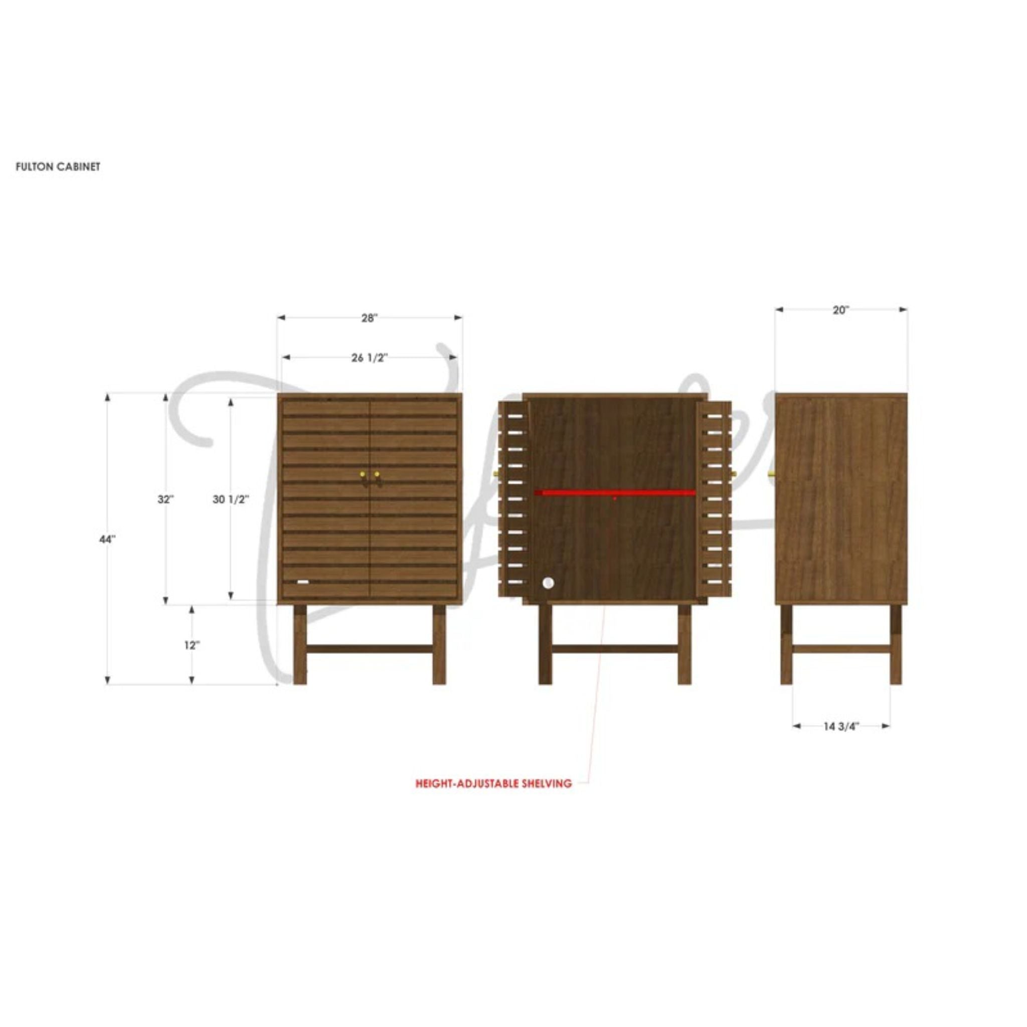Fulton Floor Cabinet CB03 Dimensions by Tomfoolery Wood Co