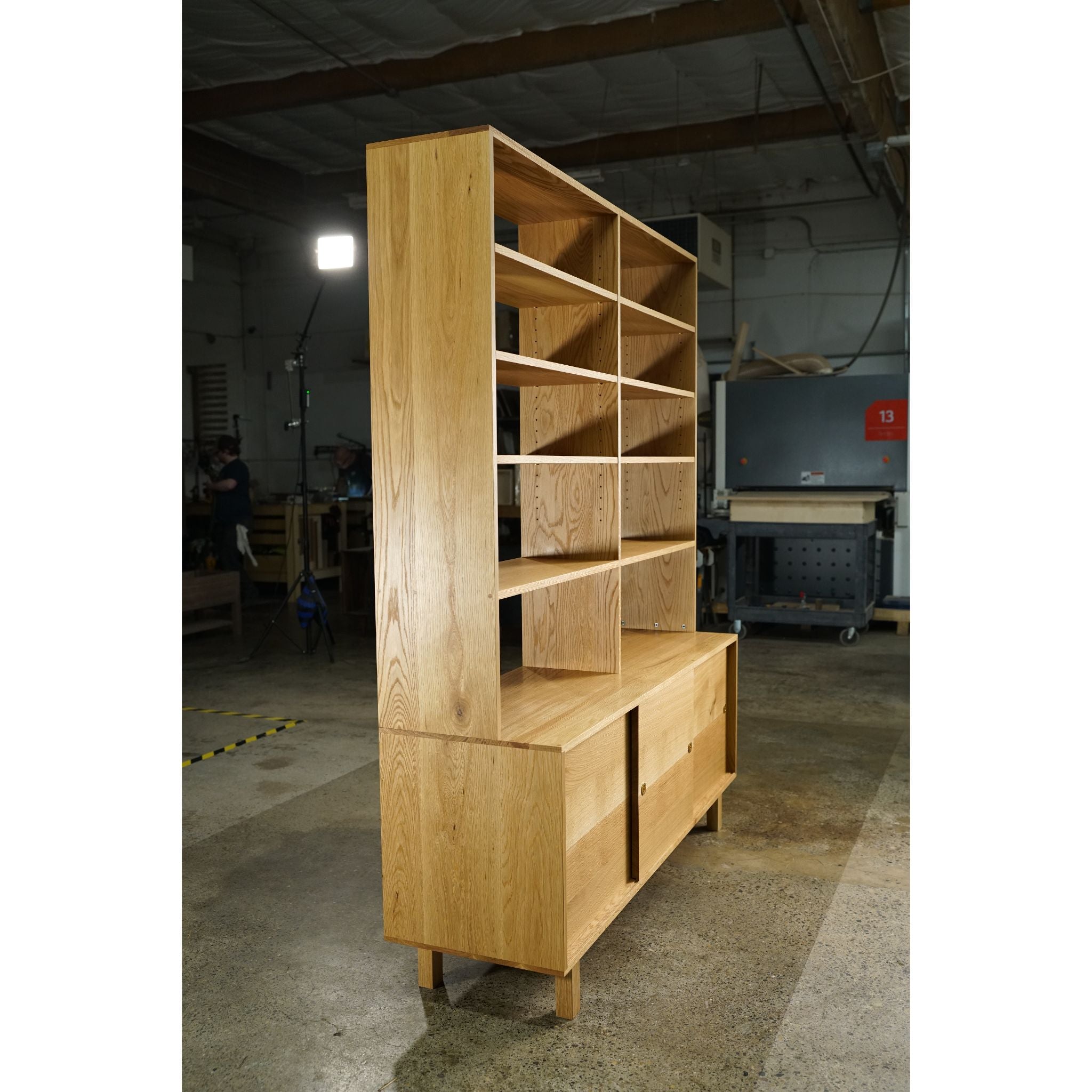 Gilles Hutch 2.0 Sliding Doors 62W HU02 Left Side View by Tomfoolery Wood Co