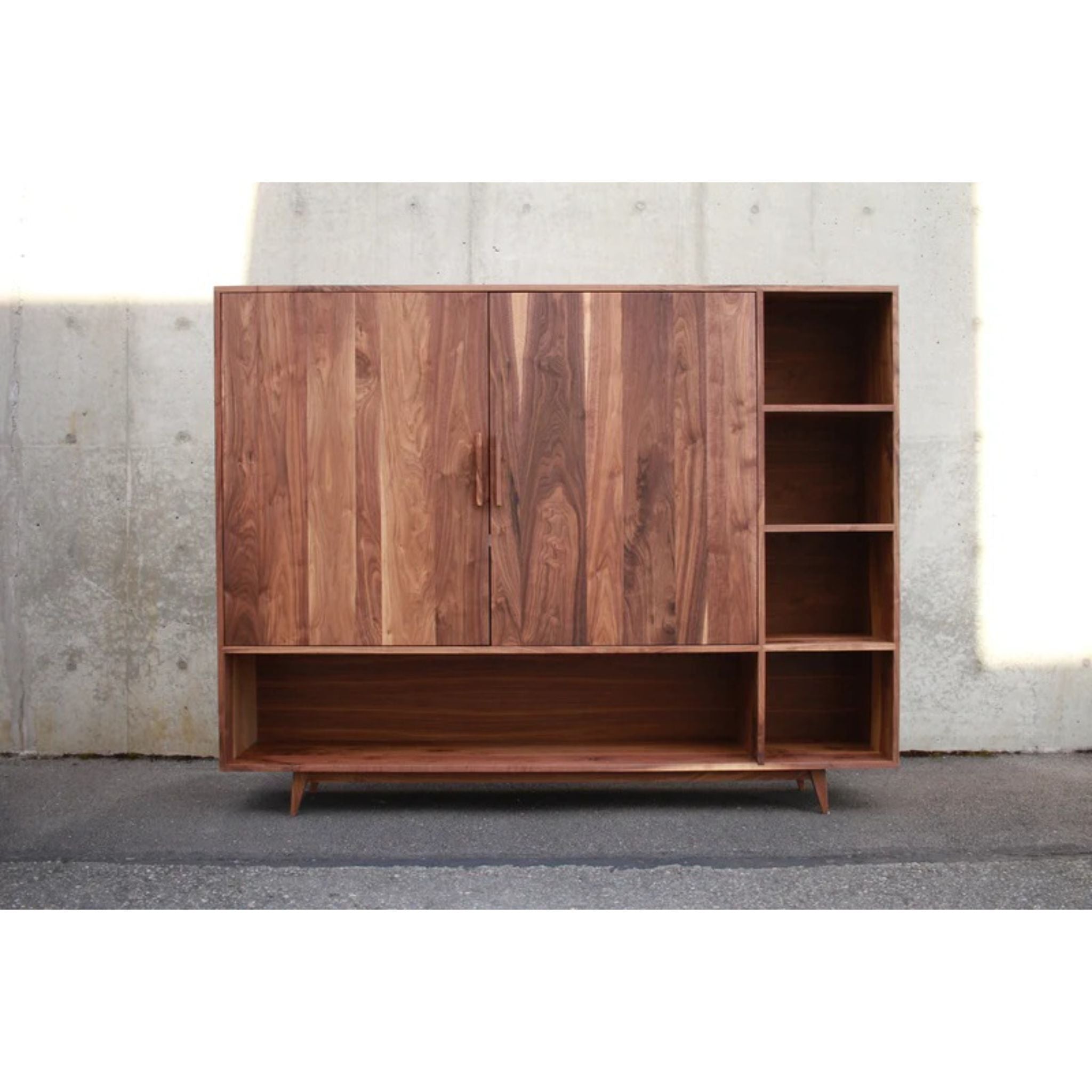Haigh TV Console CN42 Front View by Tomfoolery Wood Co