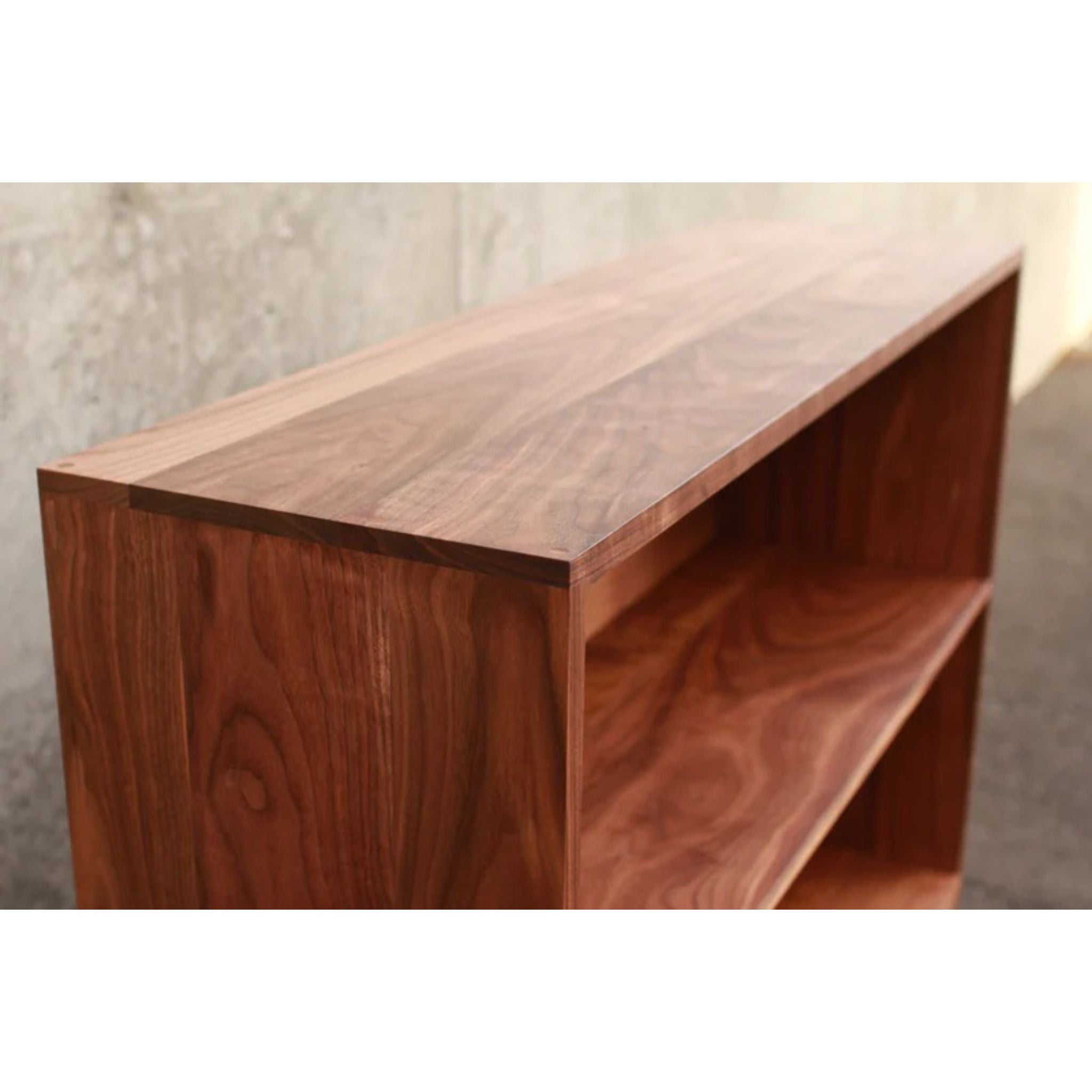 Halfstack Bookcase Double Wide BC39 Top Side View by Tomfoolery Wood Co