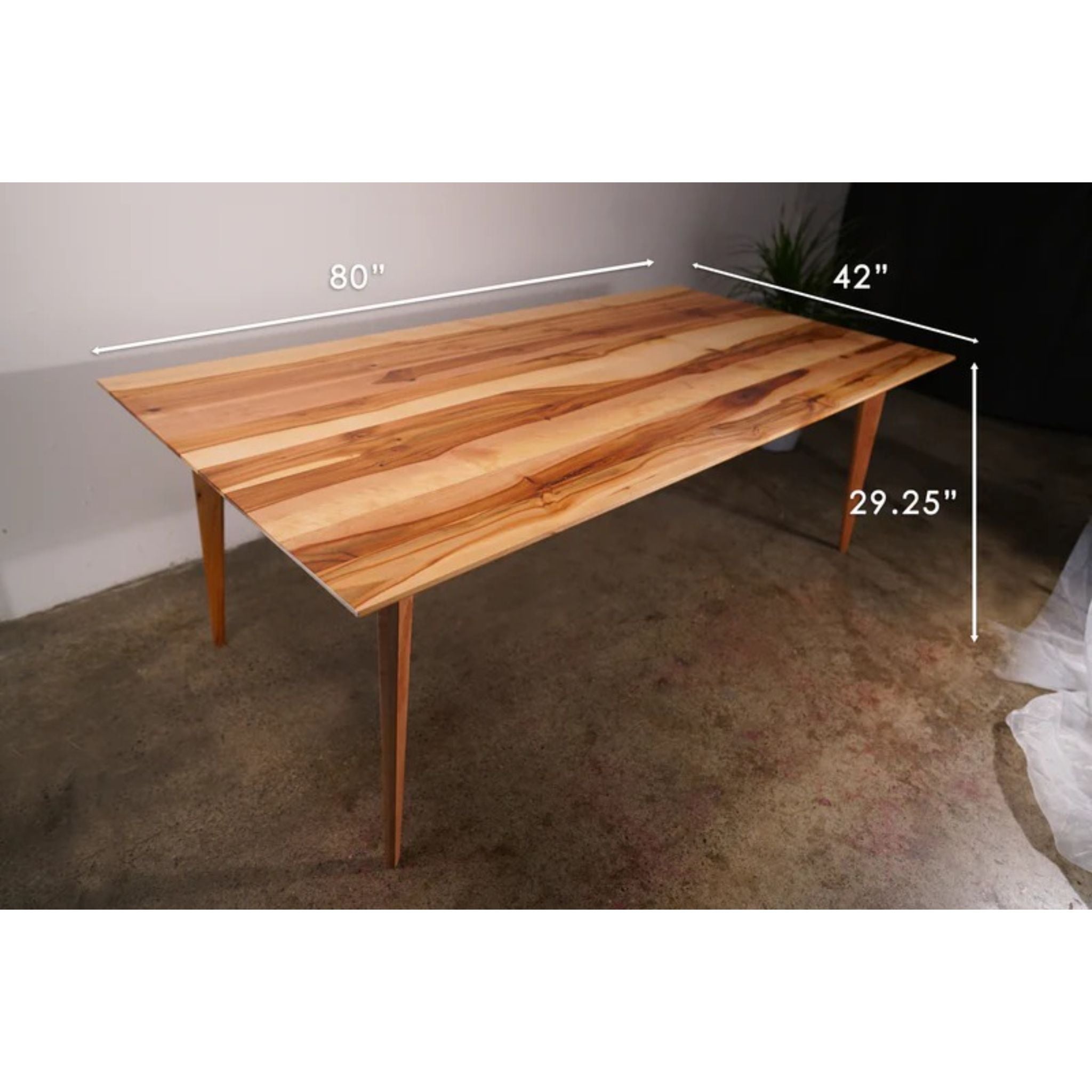 Harwala Dining Table 84 W TB14 Dimensions by Tomfoolery Wood Co