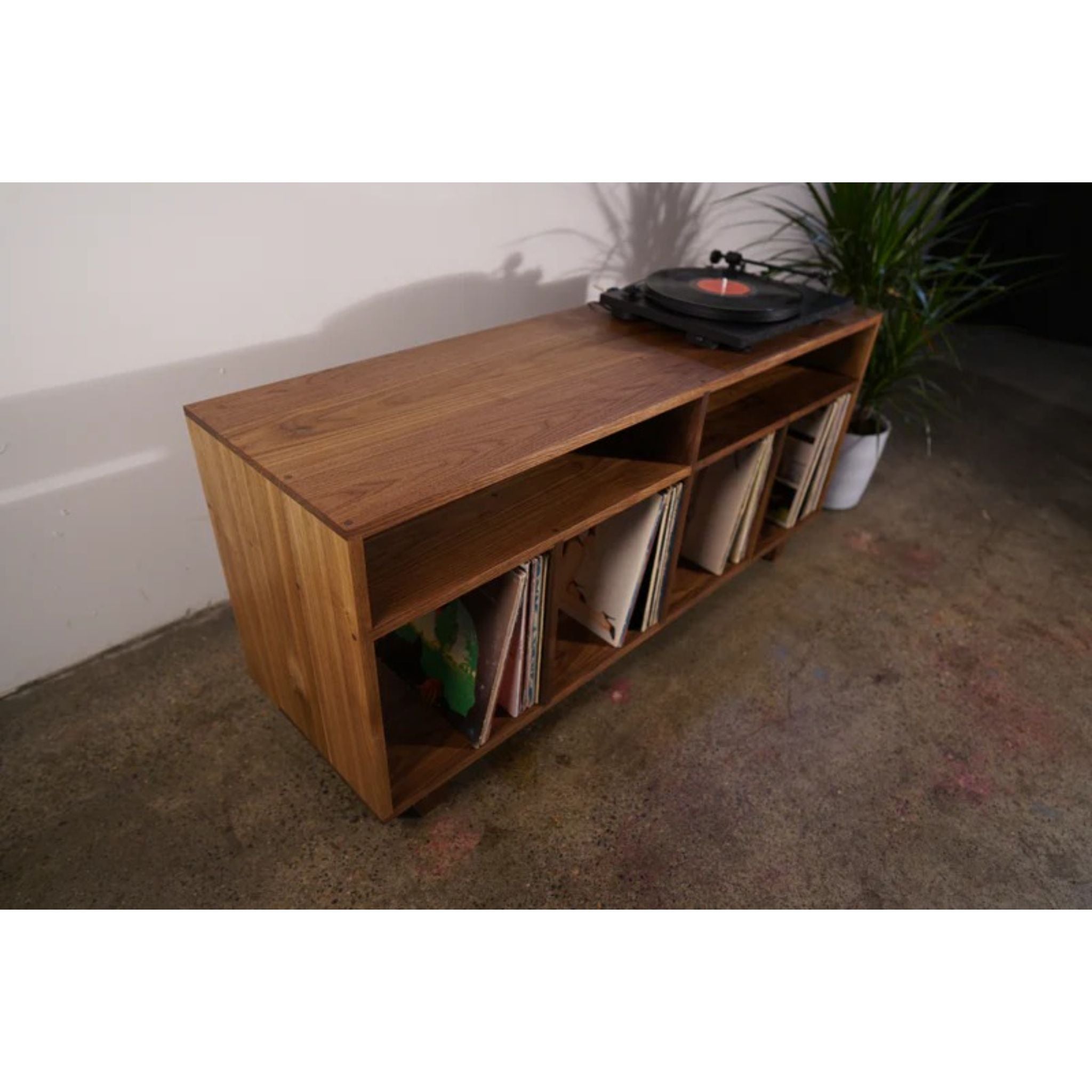 Heath Vinyl Console CN89 Top View by Tomfoolery Wood Co