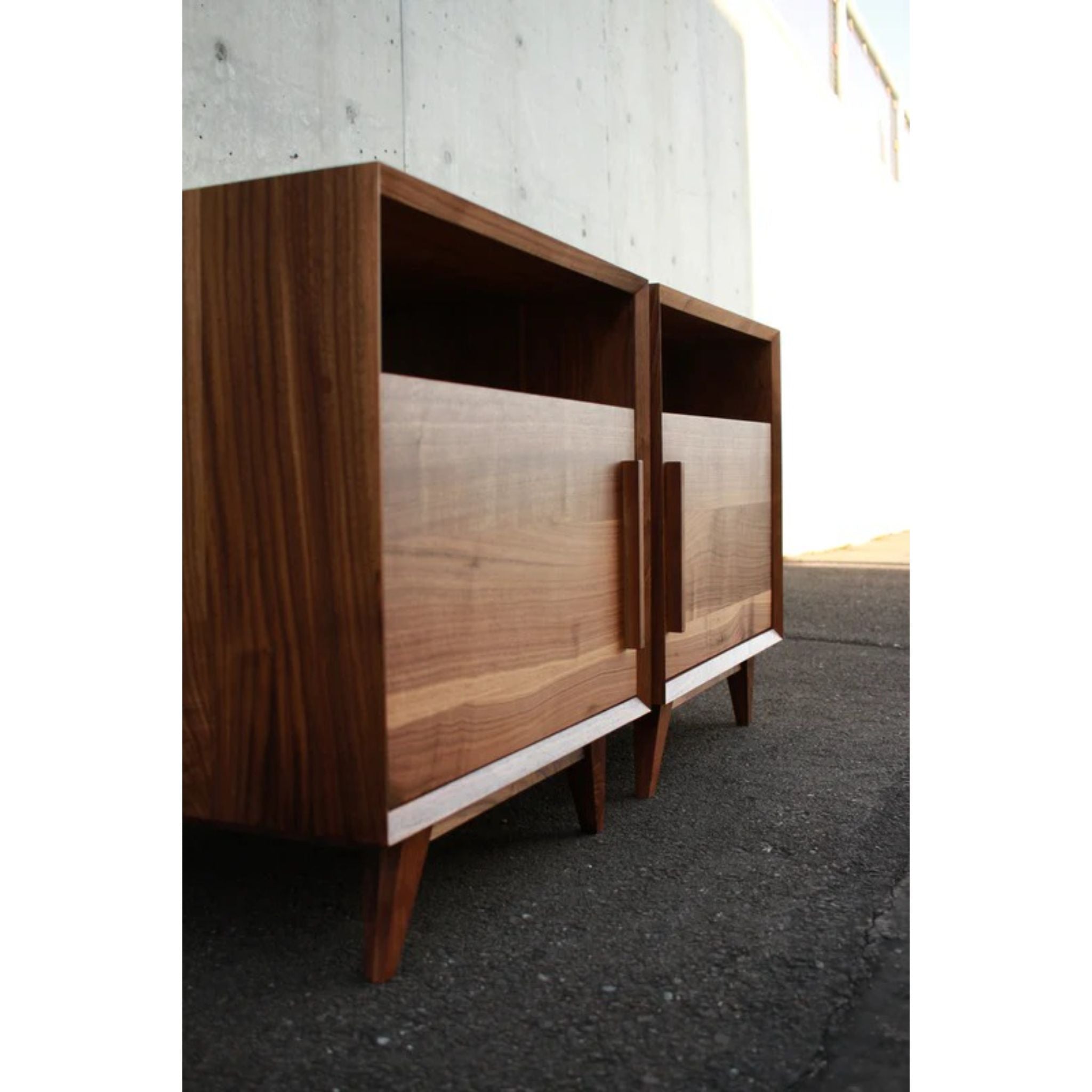 Hein Nightstand End Table ET10 Left Side View by Tomfoolery Wood Co