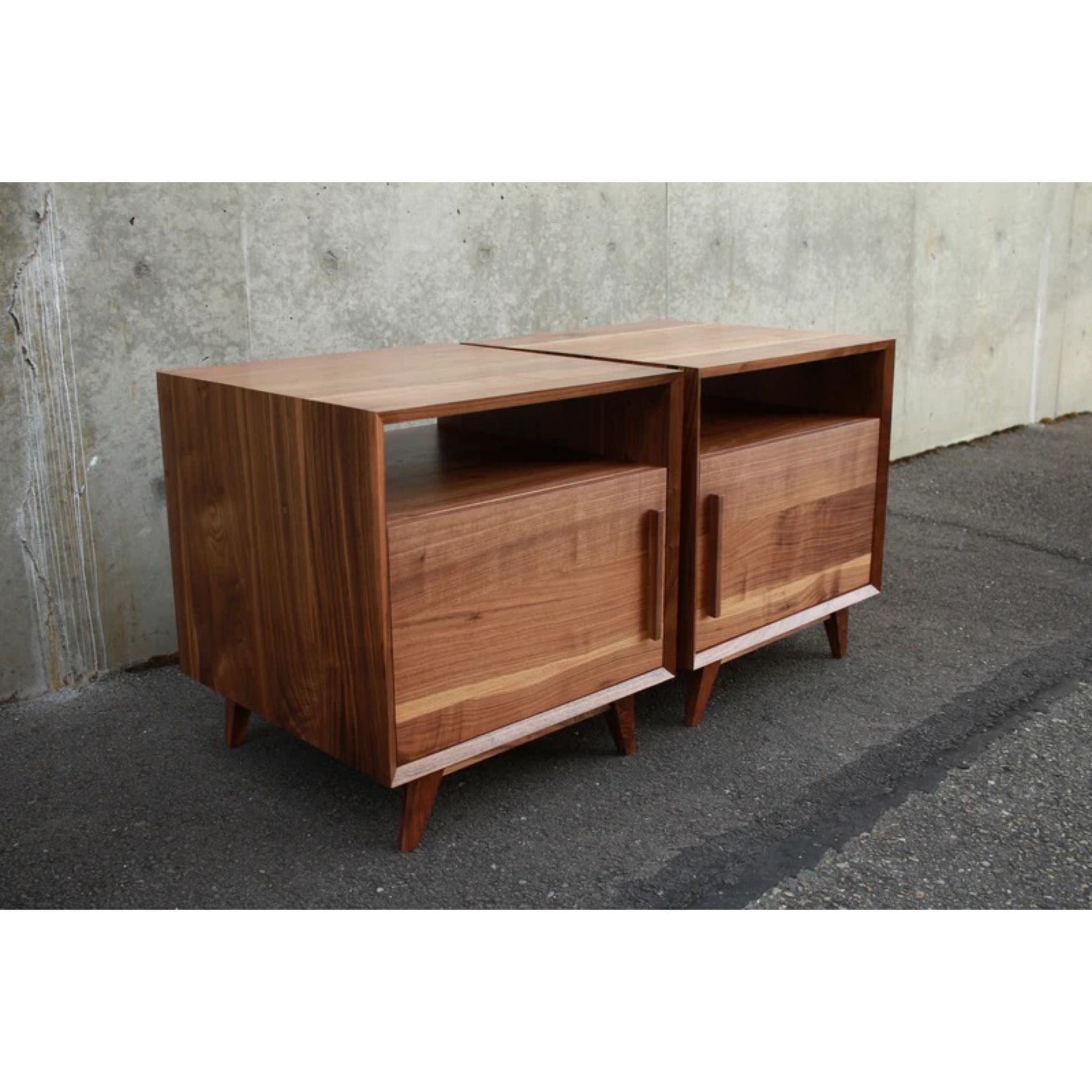 Hein Nightstand End Table ET10 Side 2 Piece View by Tomfoolery Wood Co