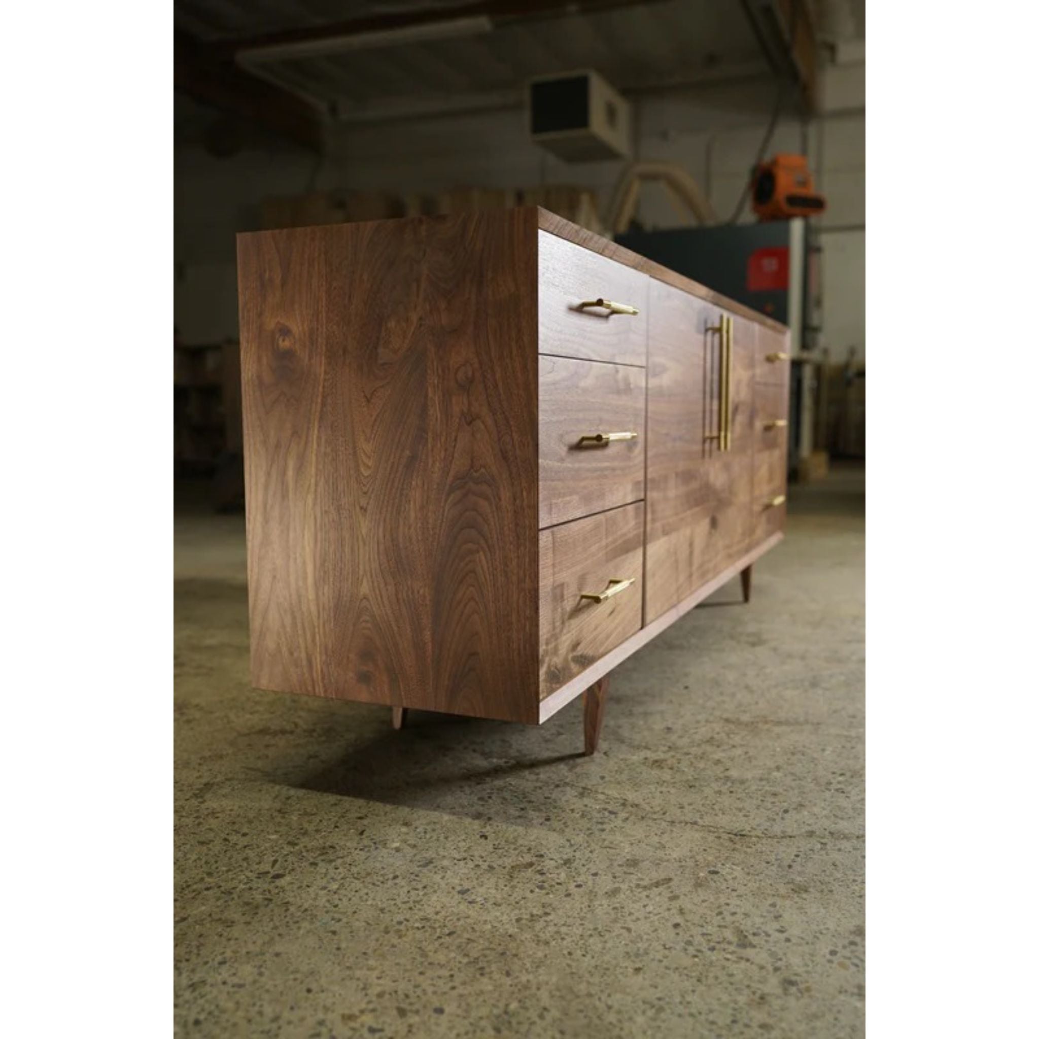 Hernandez Console 6 Drawers CN23 Left Side View by Tomfoolery Wood Co