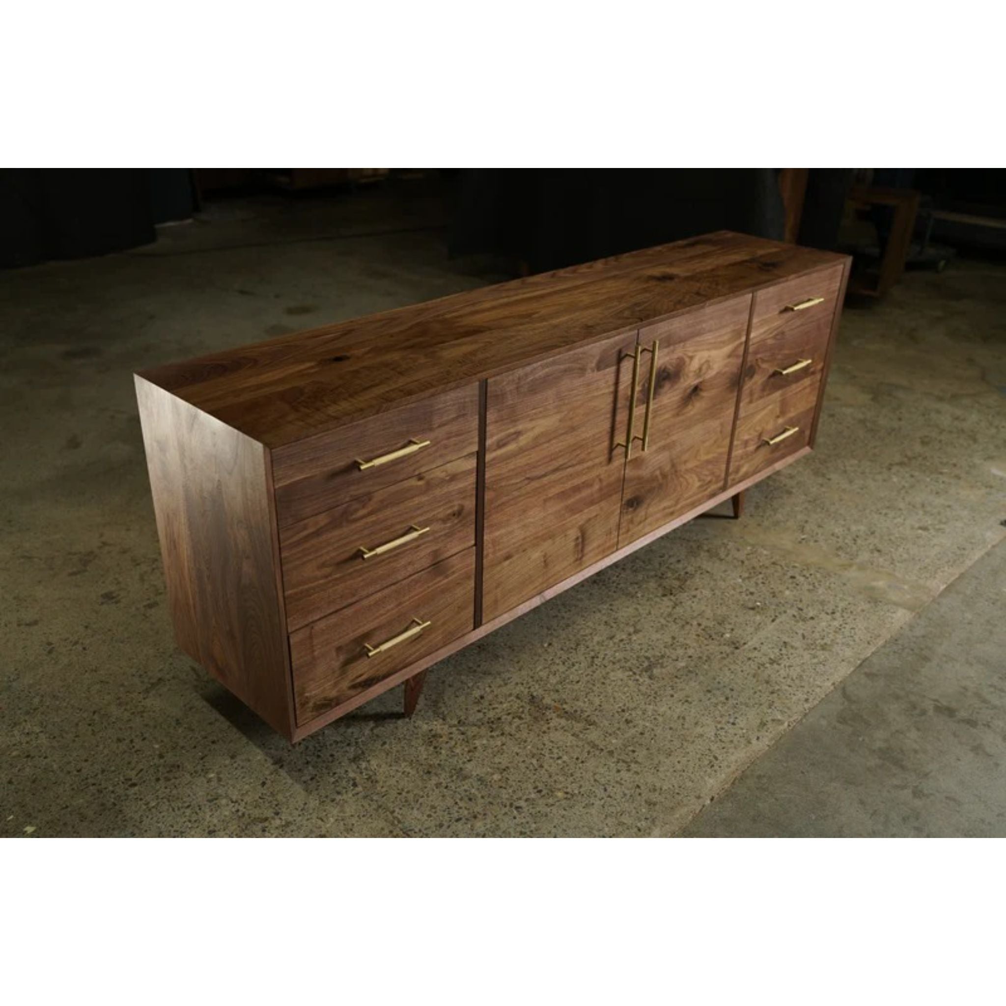 Hernandez Console 6 Drawers CN23 Top Side View by Tomfoolery Wood Co