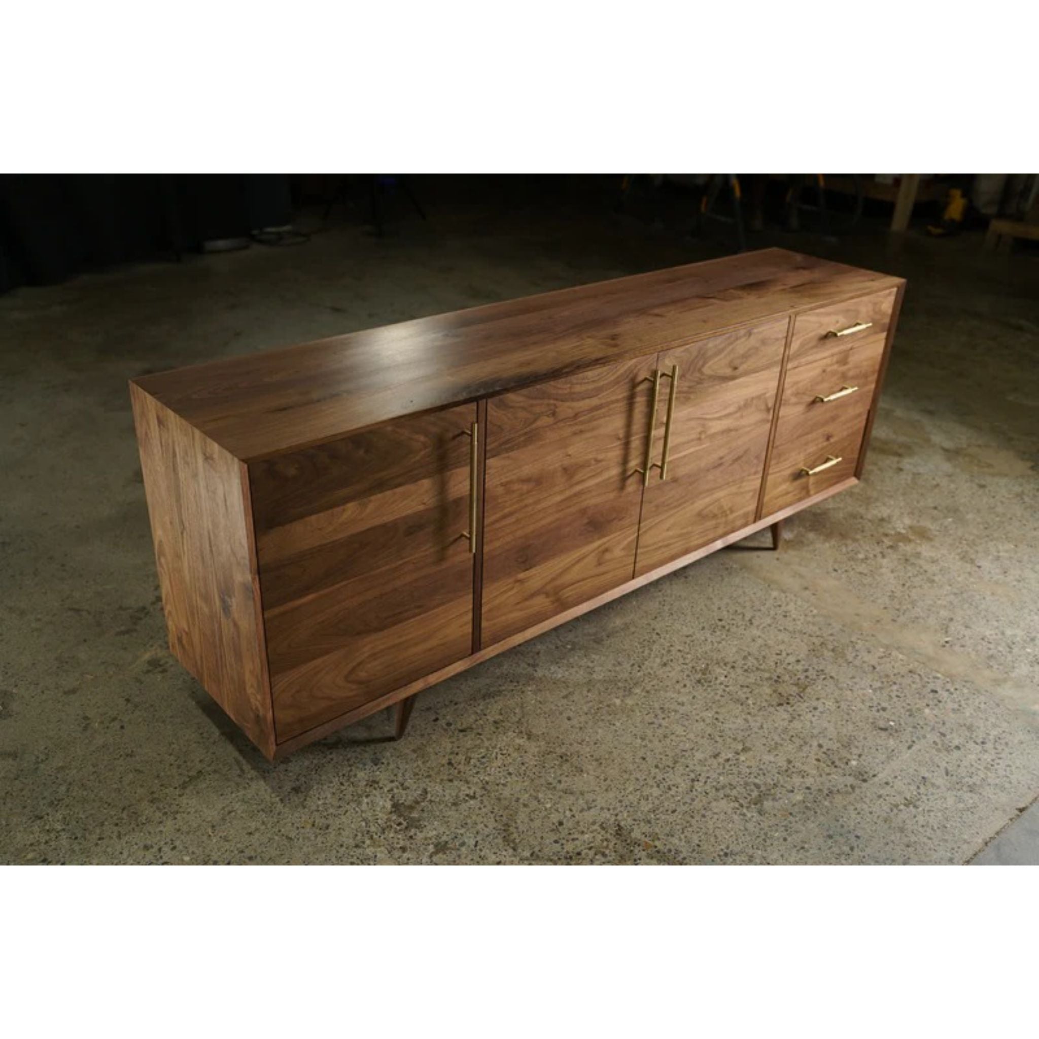 Hernandez Console CN60 Top Side View by Tomfoolery Wood Co