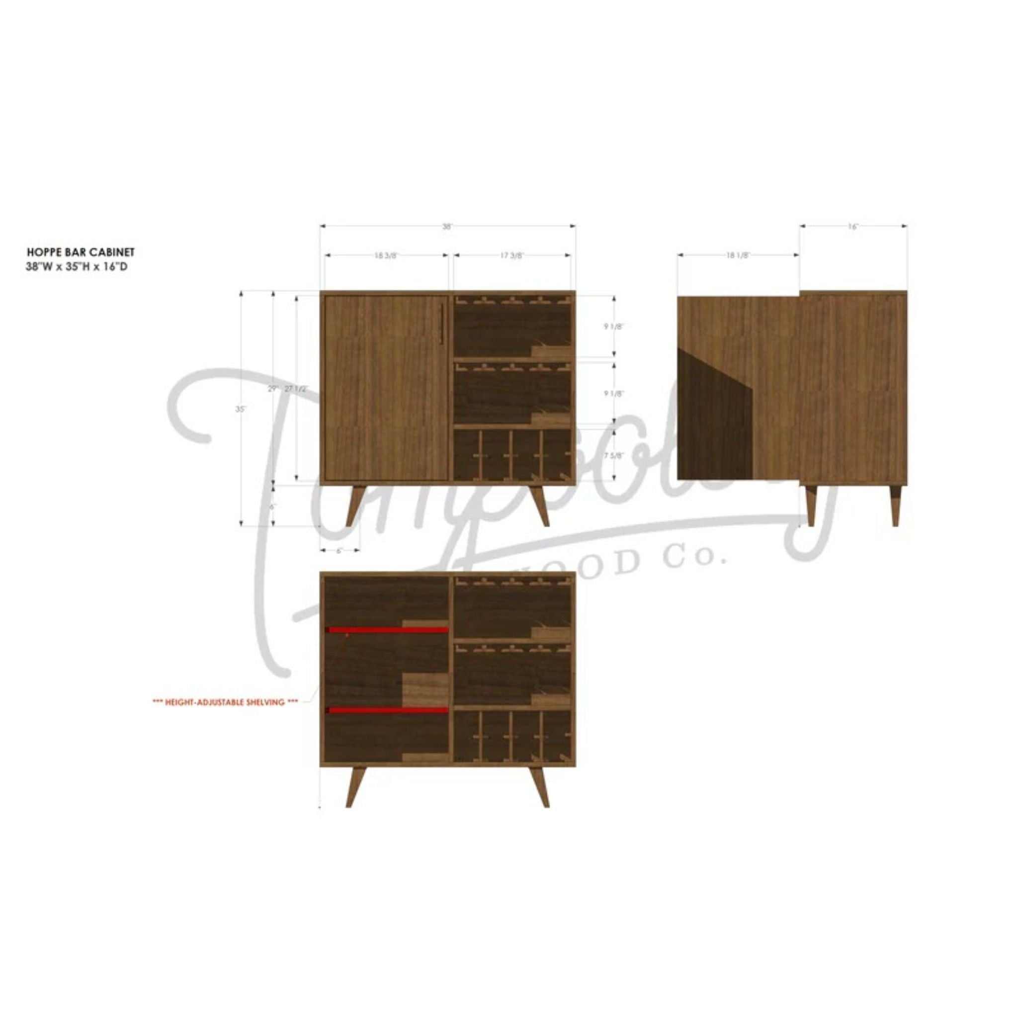 Hoppe Bar Cabinet BR14 Dimensions By Tomfoolery Wood Co