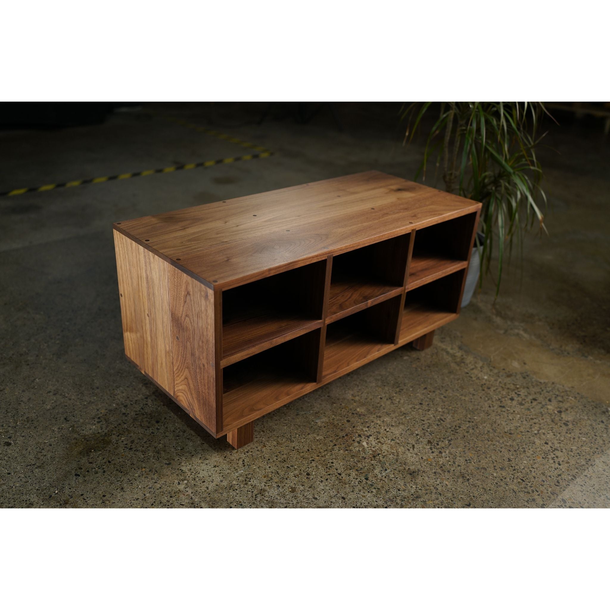 Joaquin Storage Bench 36 W BN03 Top Front View by Tomfoolery Wood Co