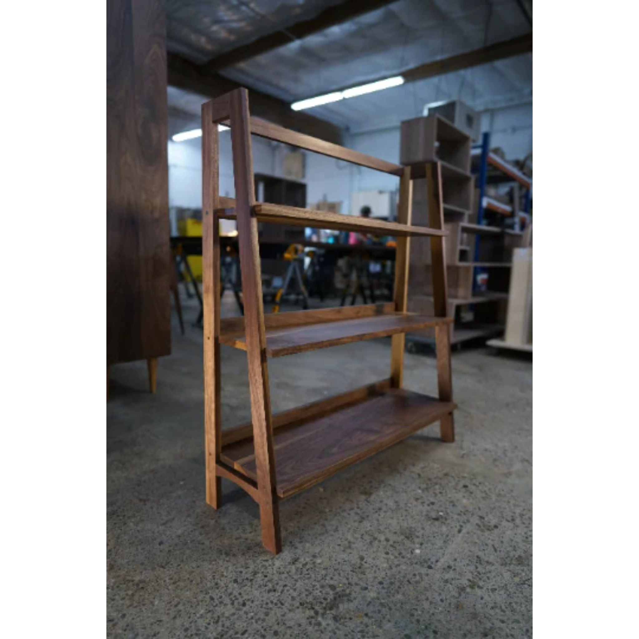 Komiss Mini Modern Slant Bookcase BC11 Side View by Tomfoolery Wood Co