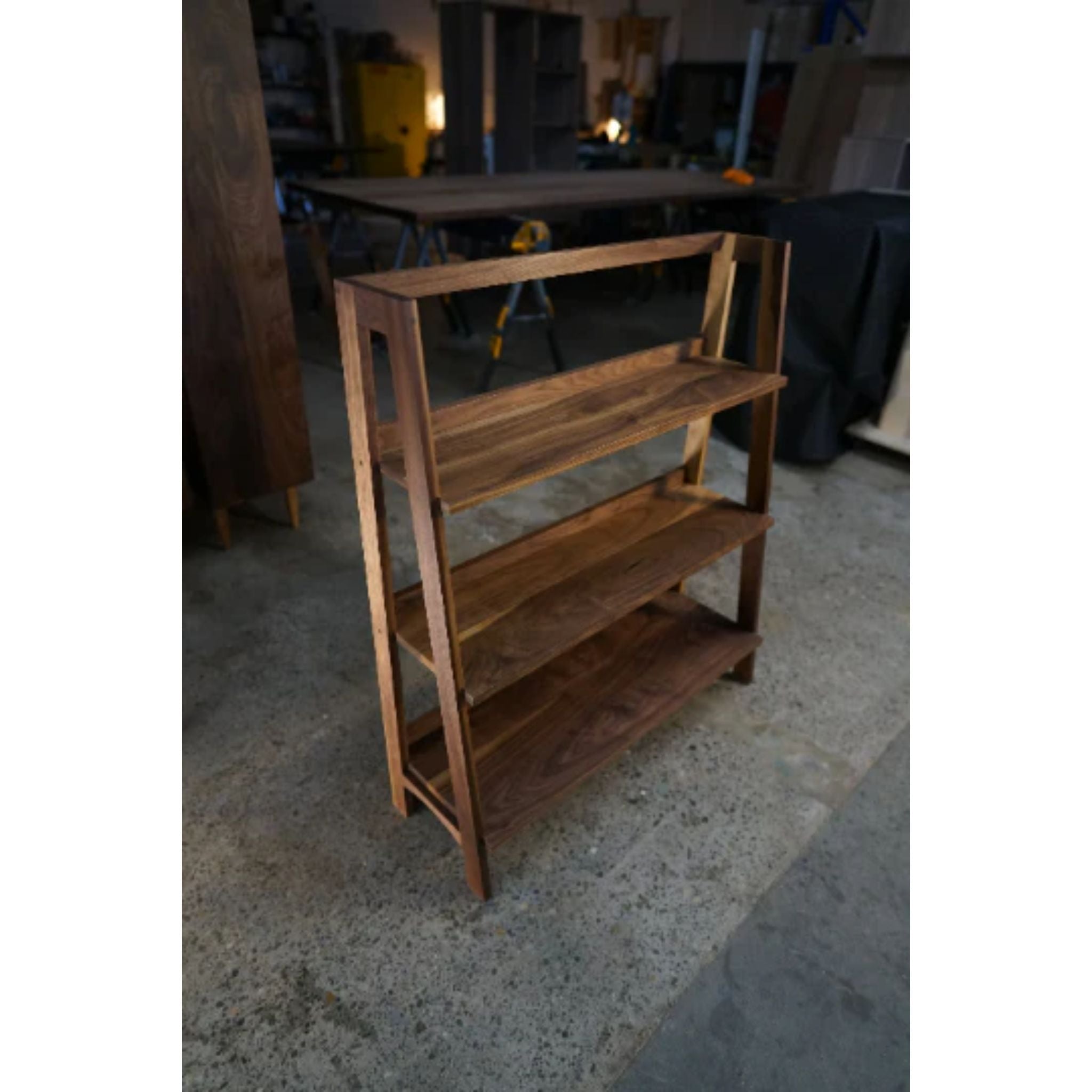 Komiss Mini Modern Slant Bookcase BC11 Side View 1 by Tomfoolery Wood Co