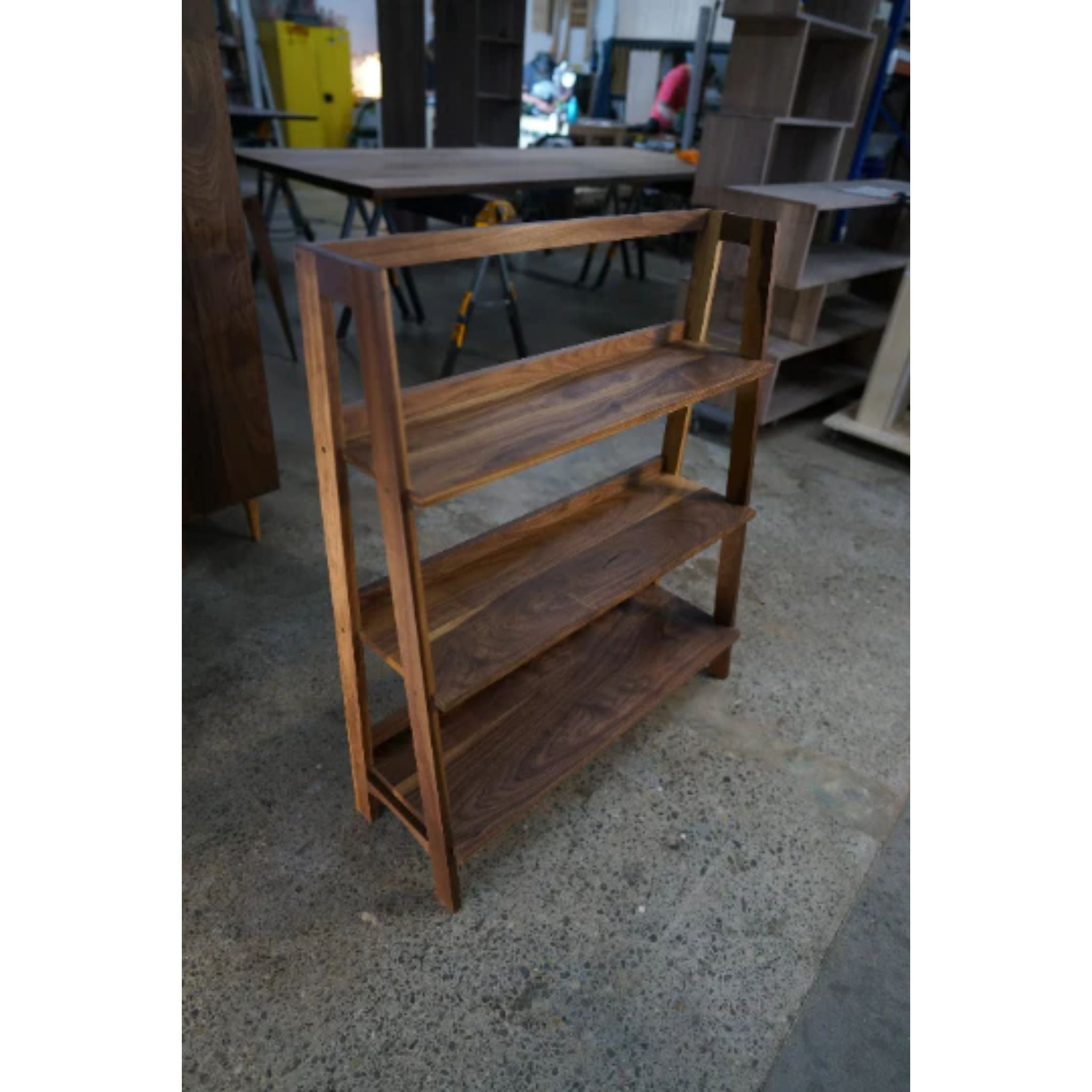 Komiss Mini Modern Slant Bookcase BC11 Top Side View by Tomfoolery Wood Co
